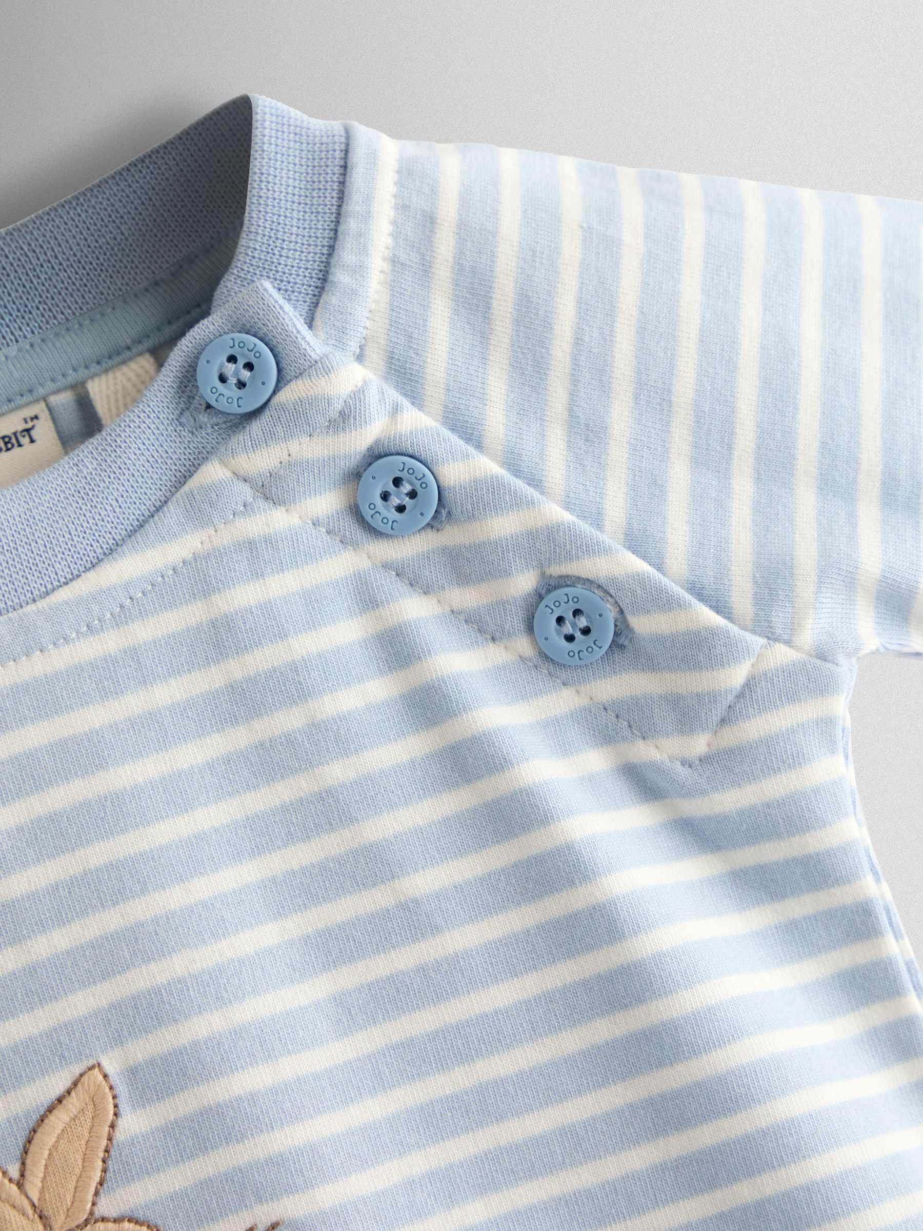 Blue Peter Rabbit™ Appliqué Stripe Rompersuit - Image 5 of 5