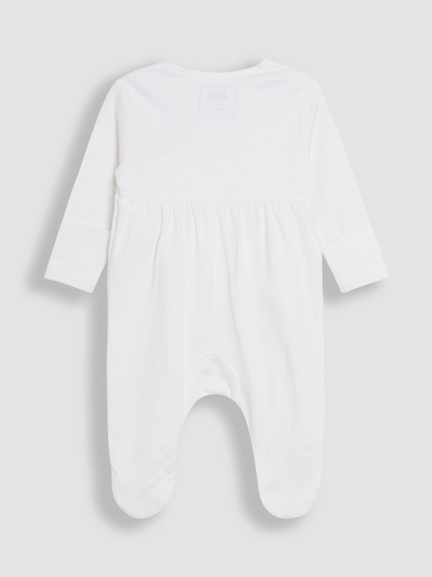 White Cross-Over Sleepsuits 2 Pack - Image 3 of 5