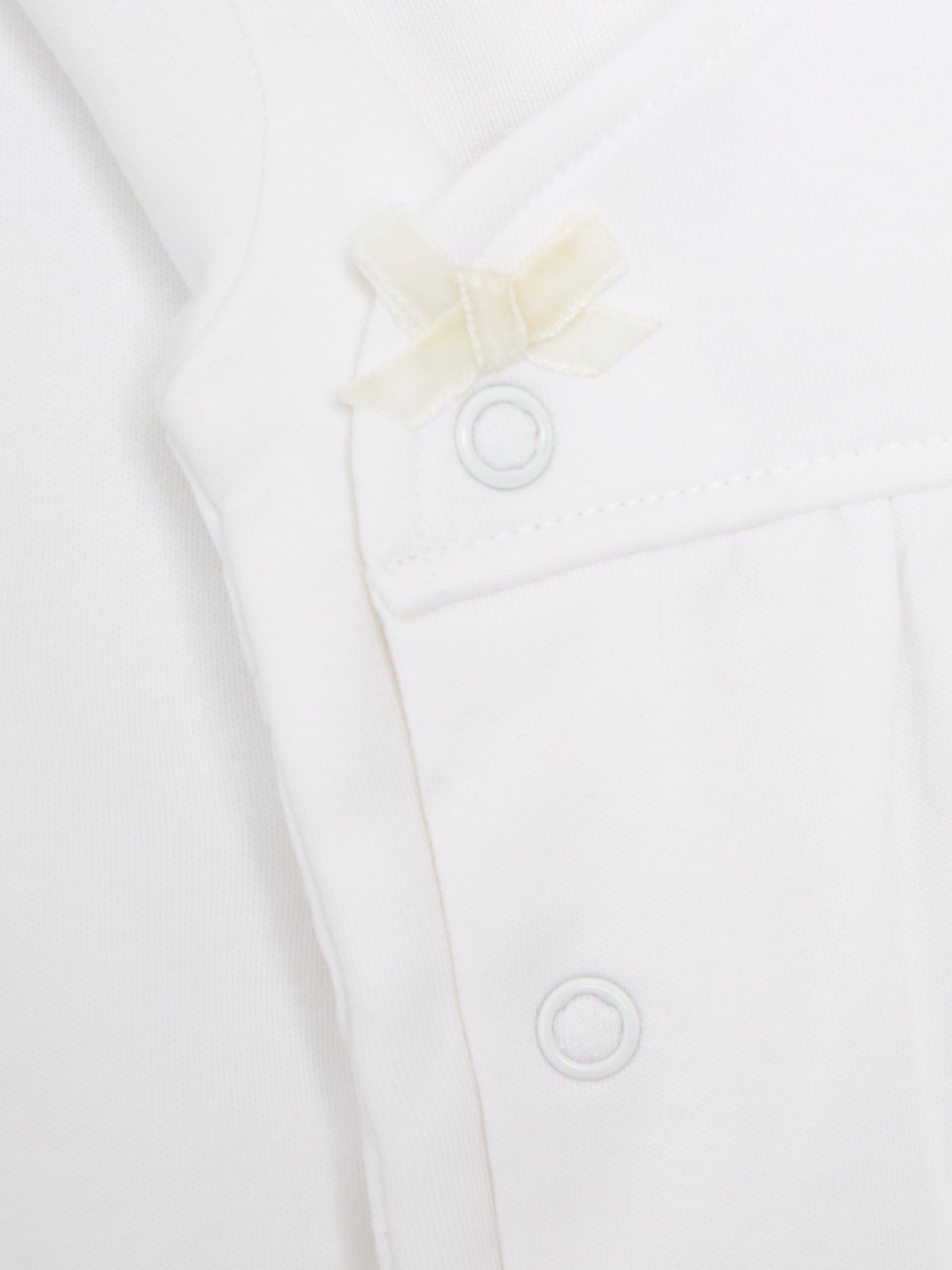 White Cross-Over Sleepsuits 2 Pack - Image 5 of 5