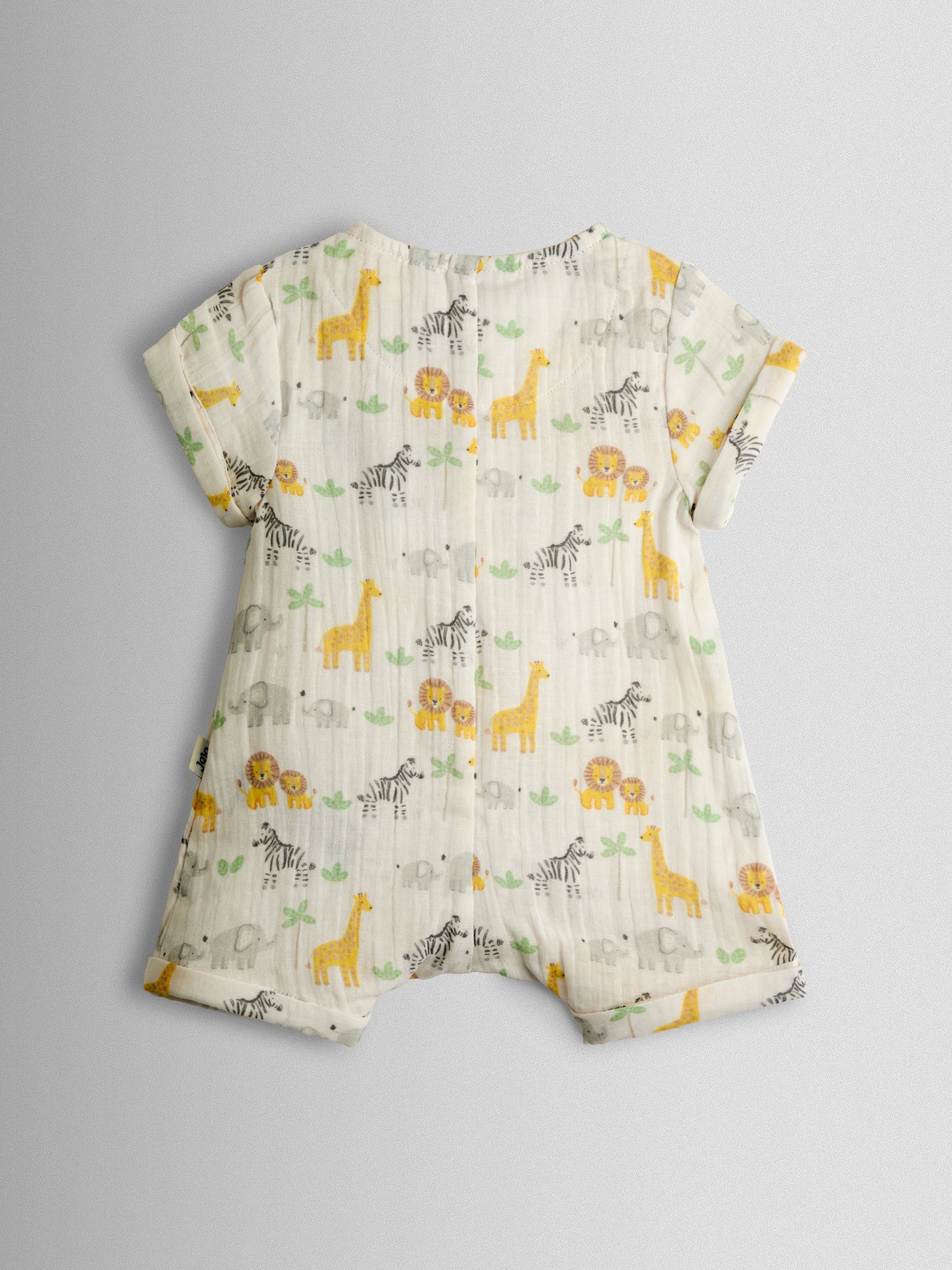 Cream Safari Cheesecloth Romper & Hat Set - Image 4 of 8