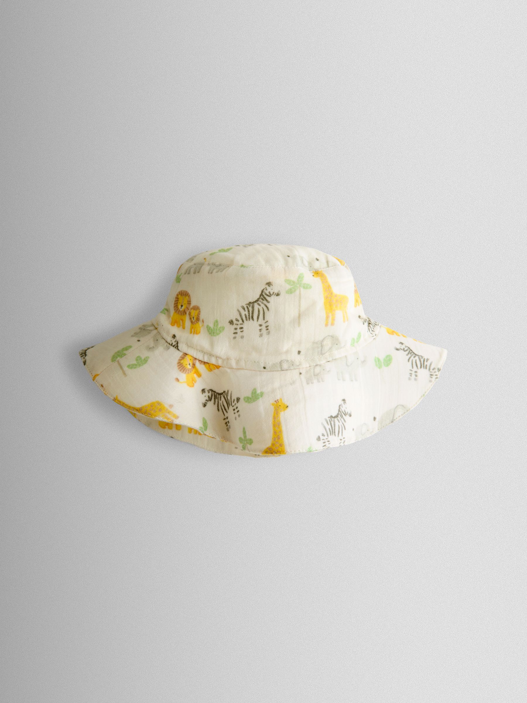 Cream Safari Cheesecloth Romper & Hat Set - Image 6 of 8