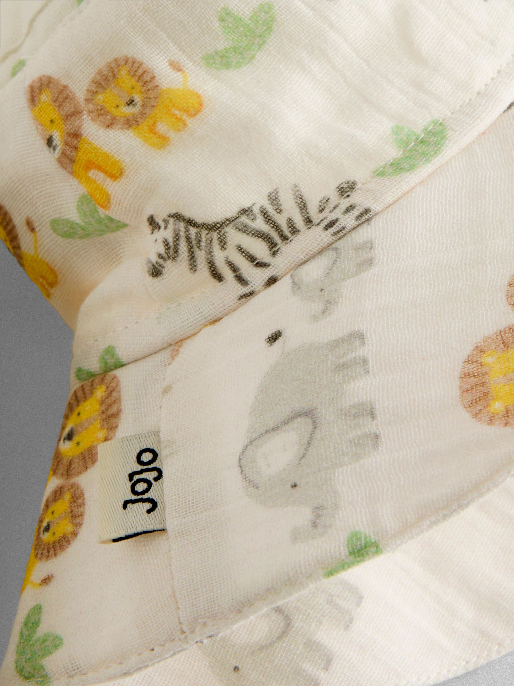 Cream Safari Cheesecloth Romper & Hat Set - Image 8 of 8