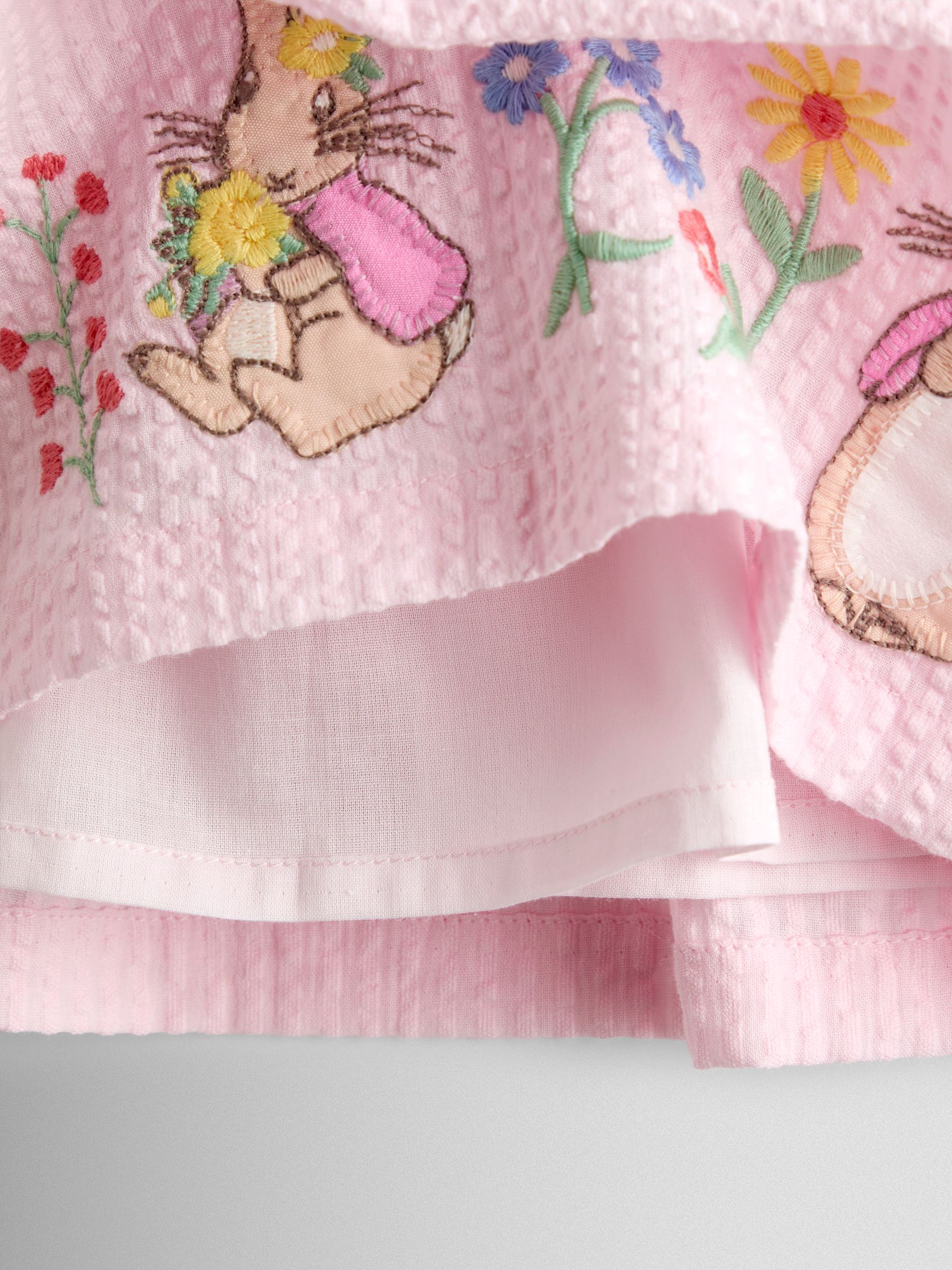 Pink Flopsy Bunny Embroidered Dress & Knicker Set - Image 6 of 7