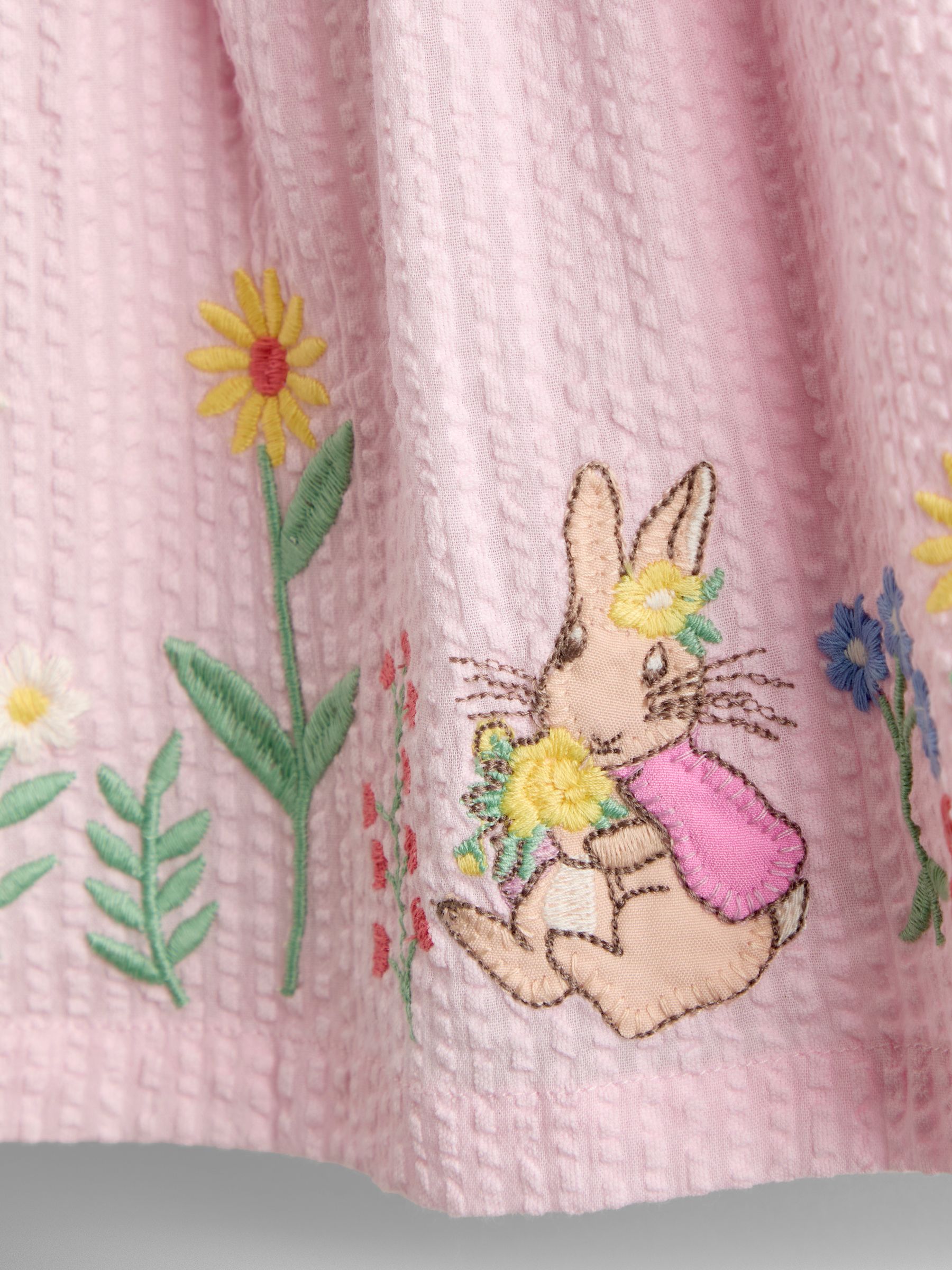 Pink Flopsy Bunny Embroidered Dress & Knicker Set - Image 7 of 7