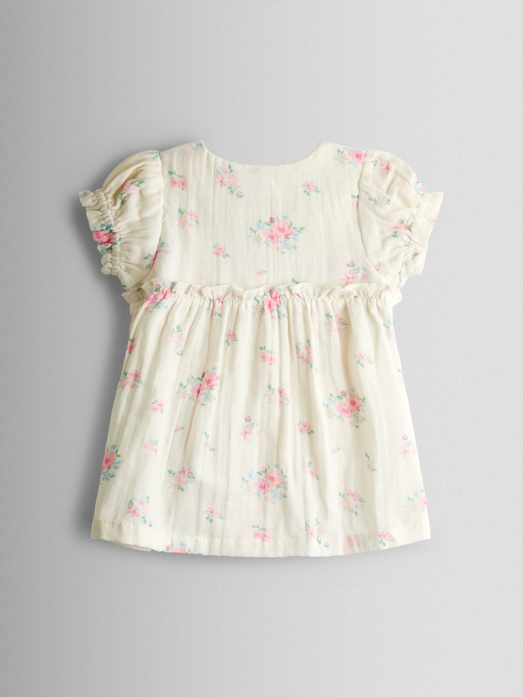 Cream Floral Dress and Knicker Set - Image 4 of 7