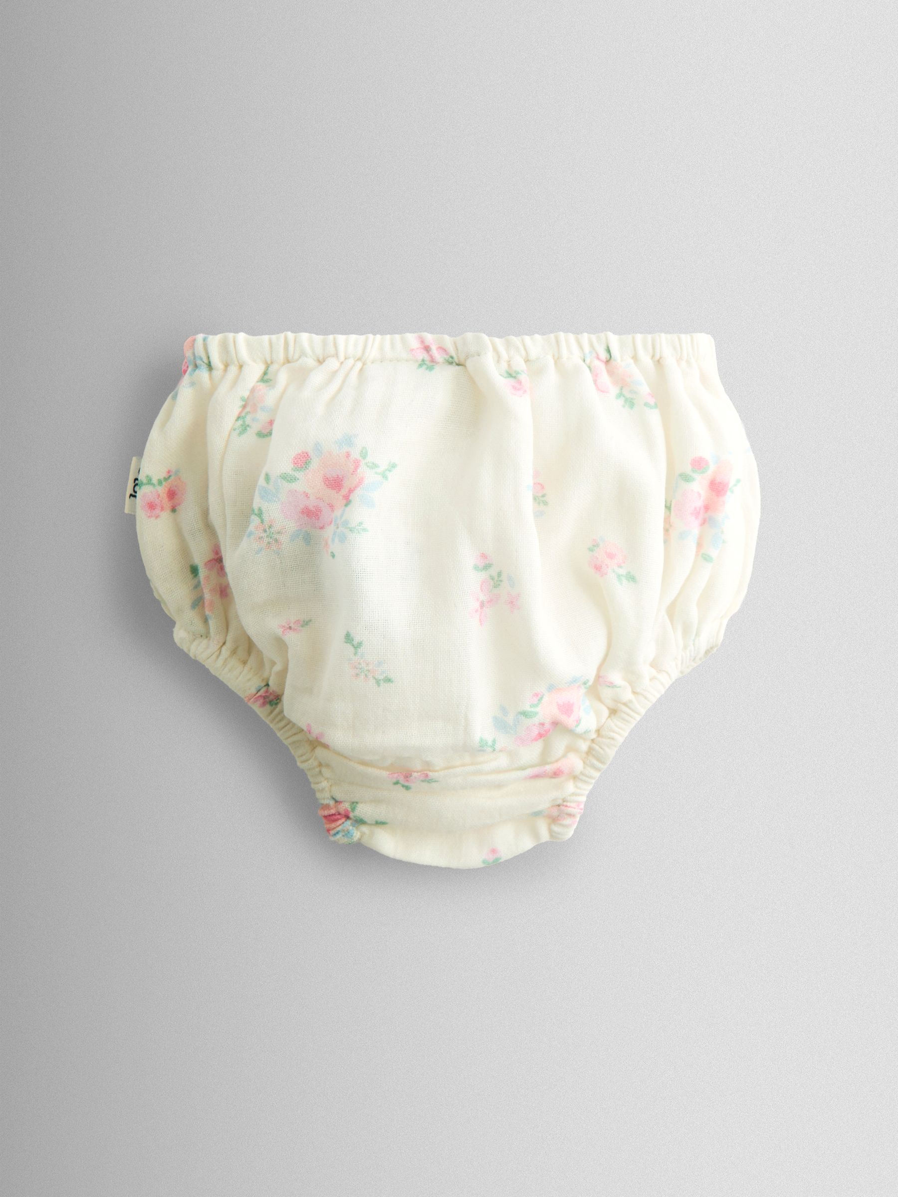 Cream Floral Dress and Knicker Set - Image 6 of 7