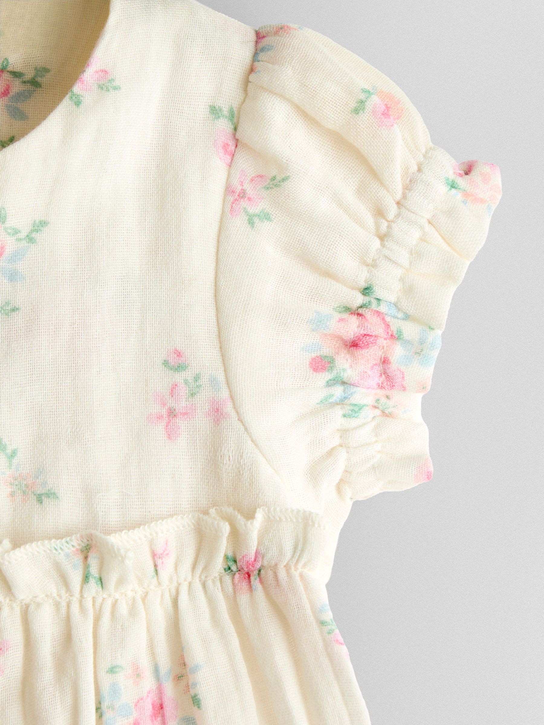 Cream Floral Dress and Knicker Set - Image 7 of 7