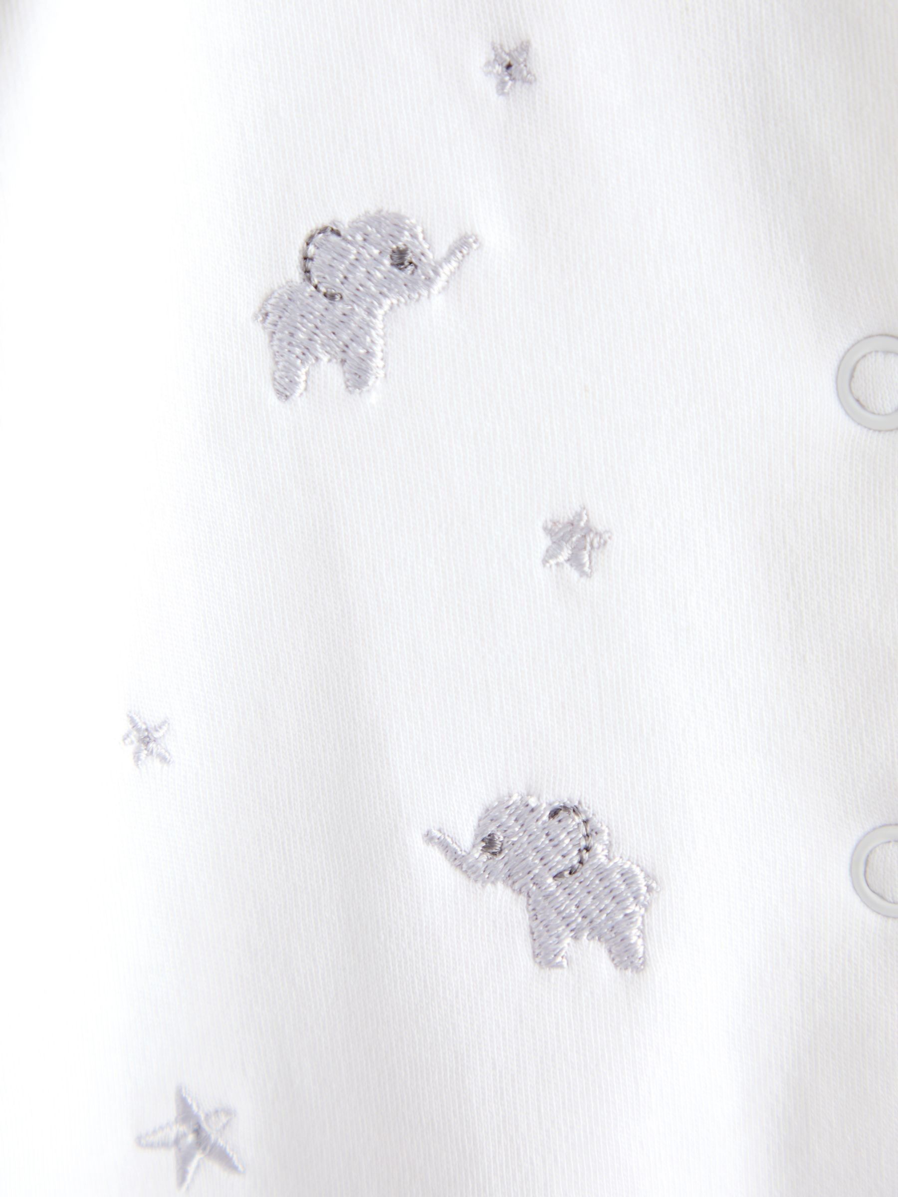 White Born In 2026 Embroidered Sleepsuit - Image 4 of 4 White Born In 2026 Embroidered Sleepsuit - Image 4 of 4