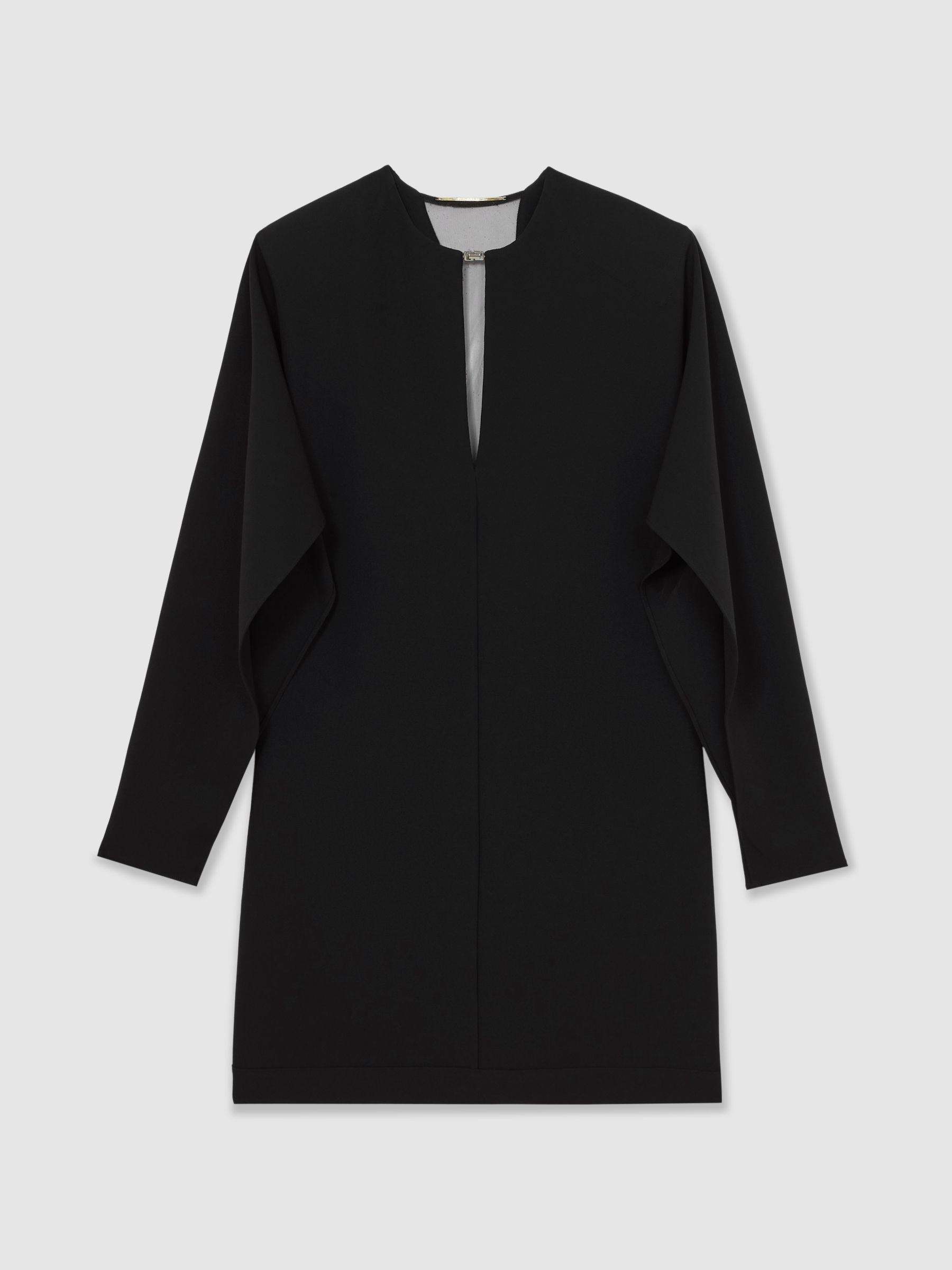 Atelier Crepe Sheer-Back Mini Dress in Black - Image 2 of 6