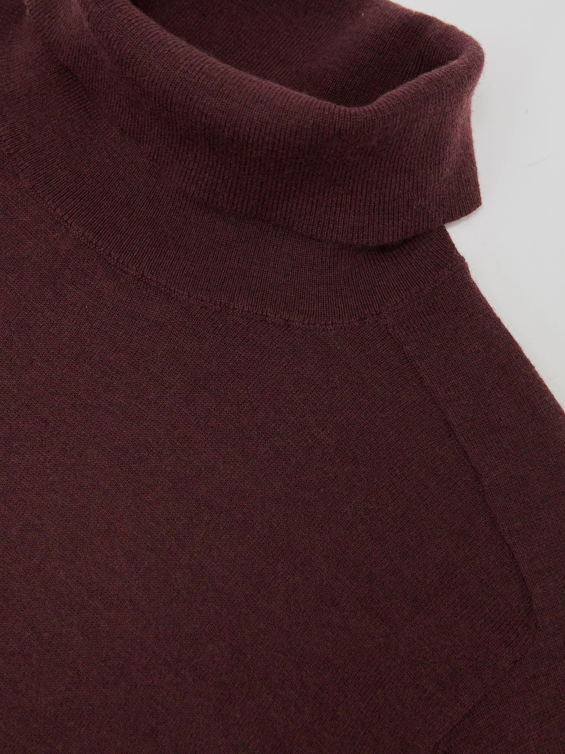 Wool Roll-Neck Jumper in Burgundy - image 3