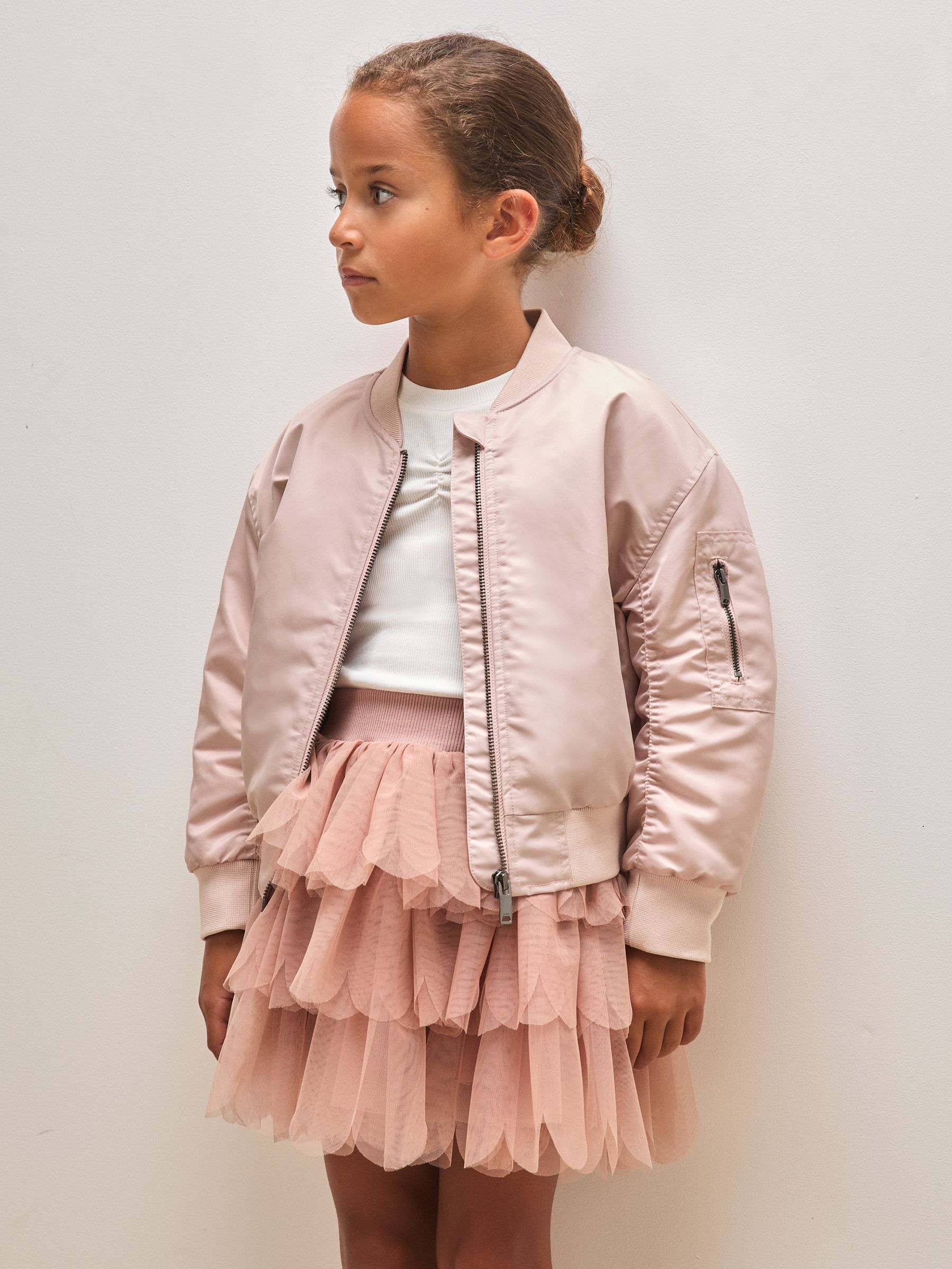 9-13 yrs Royal Ballet Bomber Jacket in Pink - Image 3 of 4