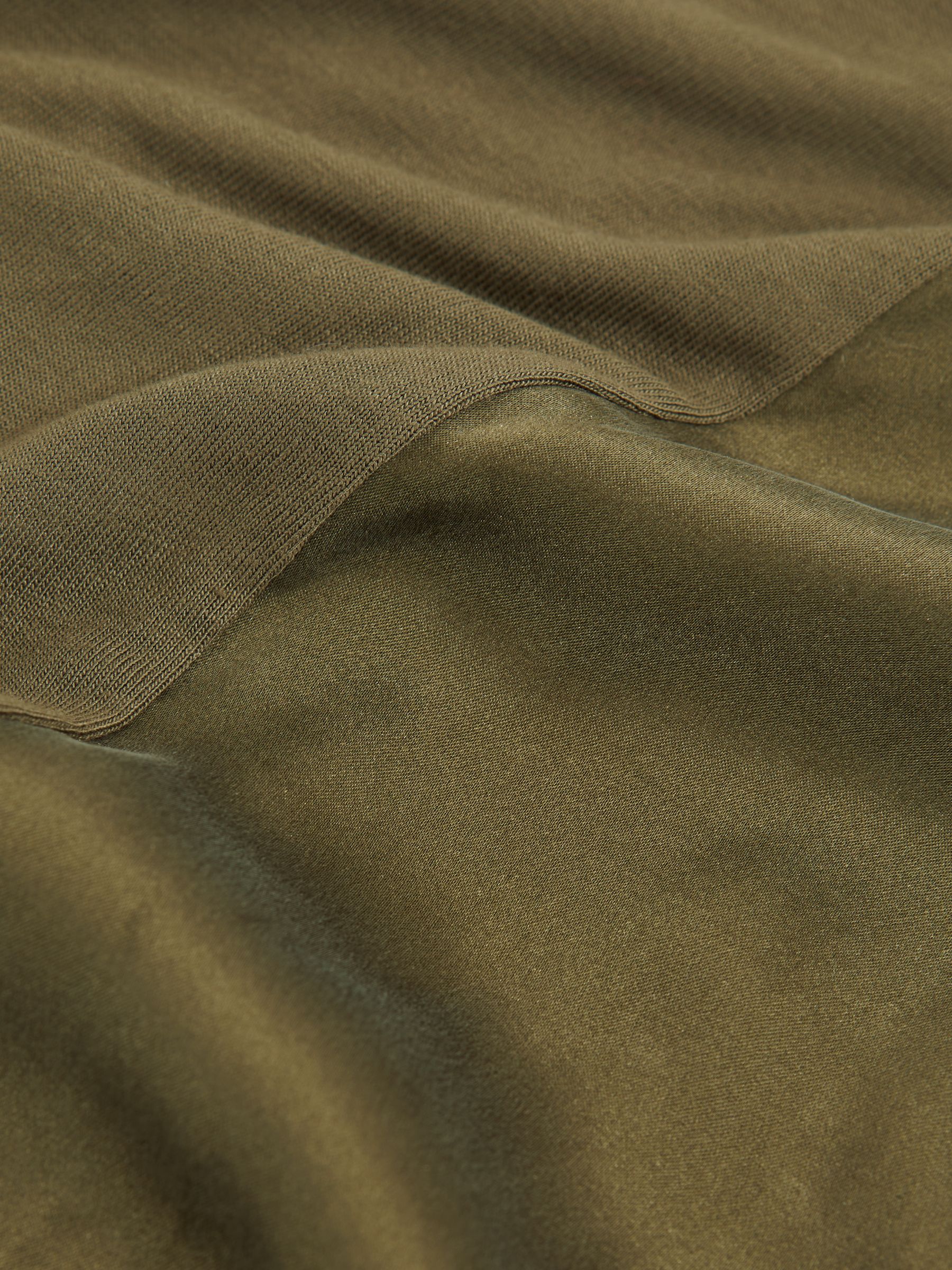 Silk-Front Cami Top in Khaki Green - Image 7 of 7