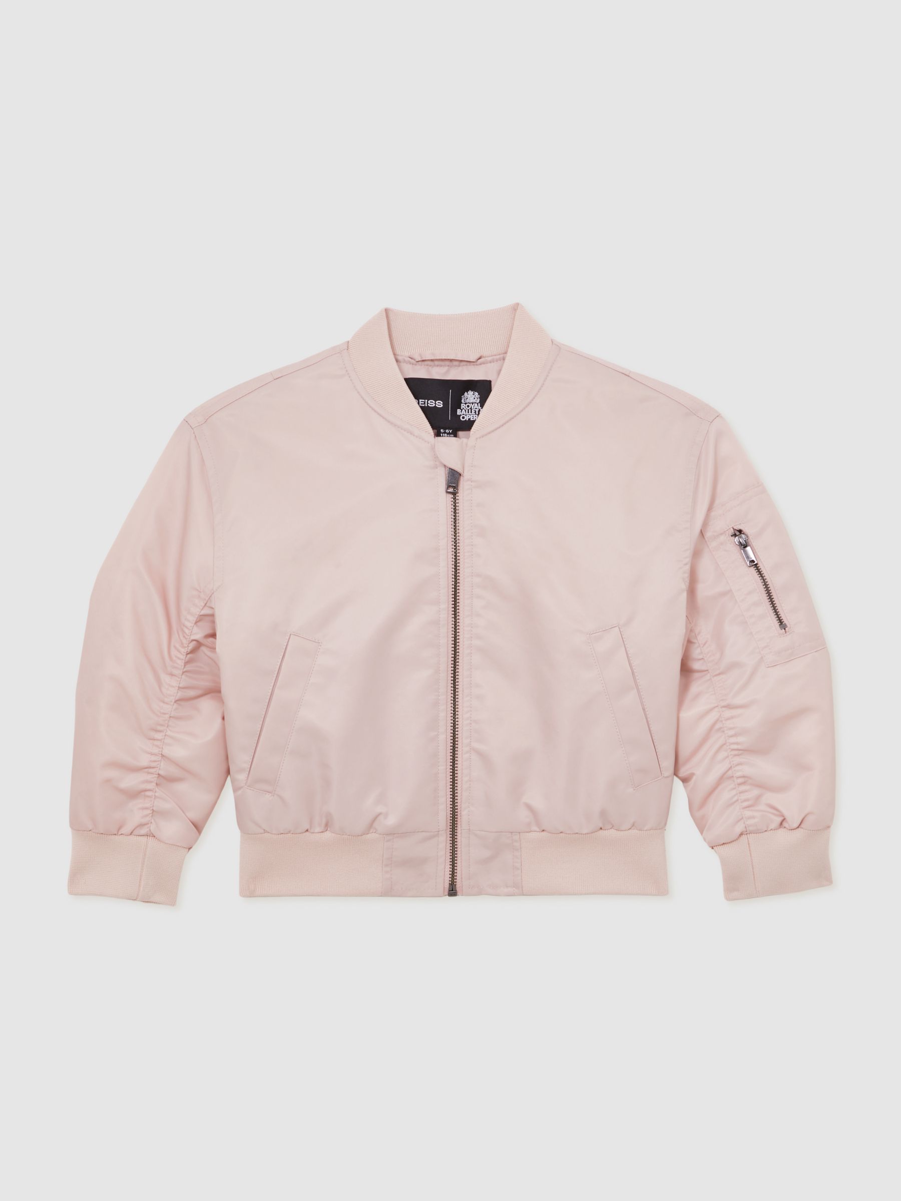3-9 yrs Royal Ballet Bomber Jacket in Pink - Image 2 of 4
