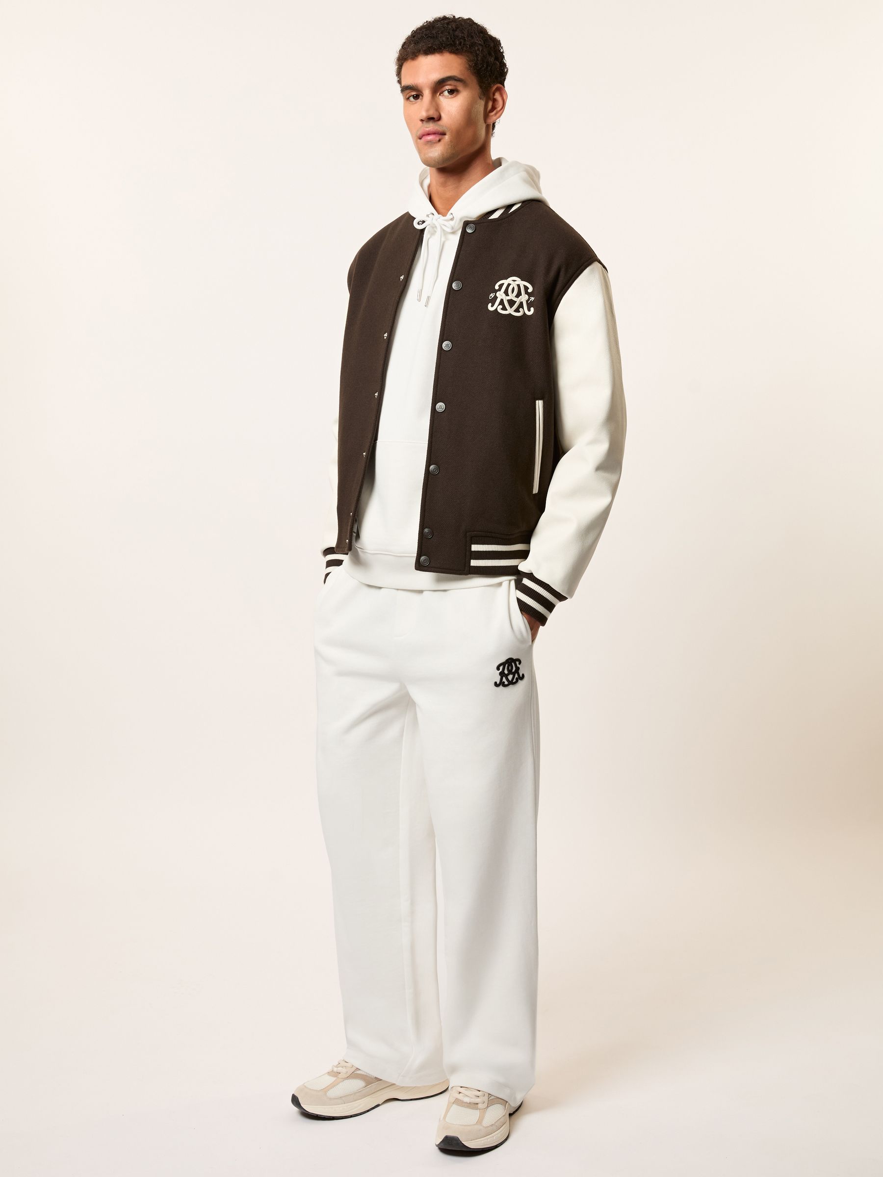 Monogram Cotton Oversized Hoodie in Off White - image 5