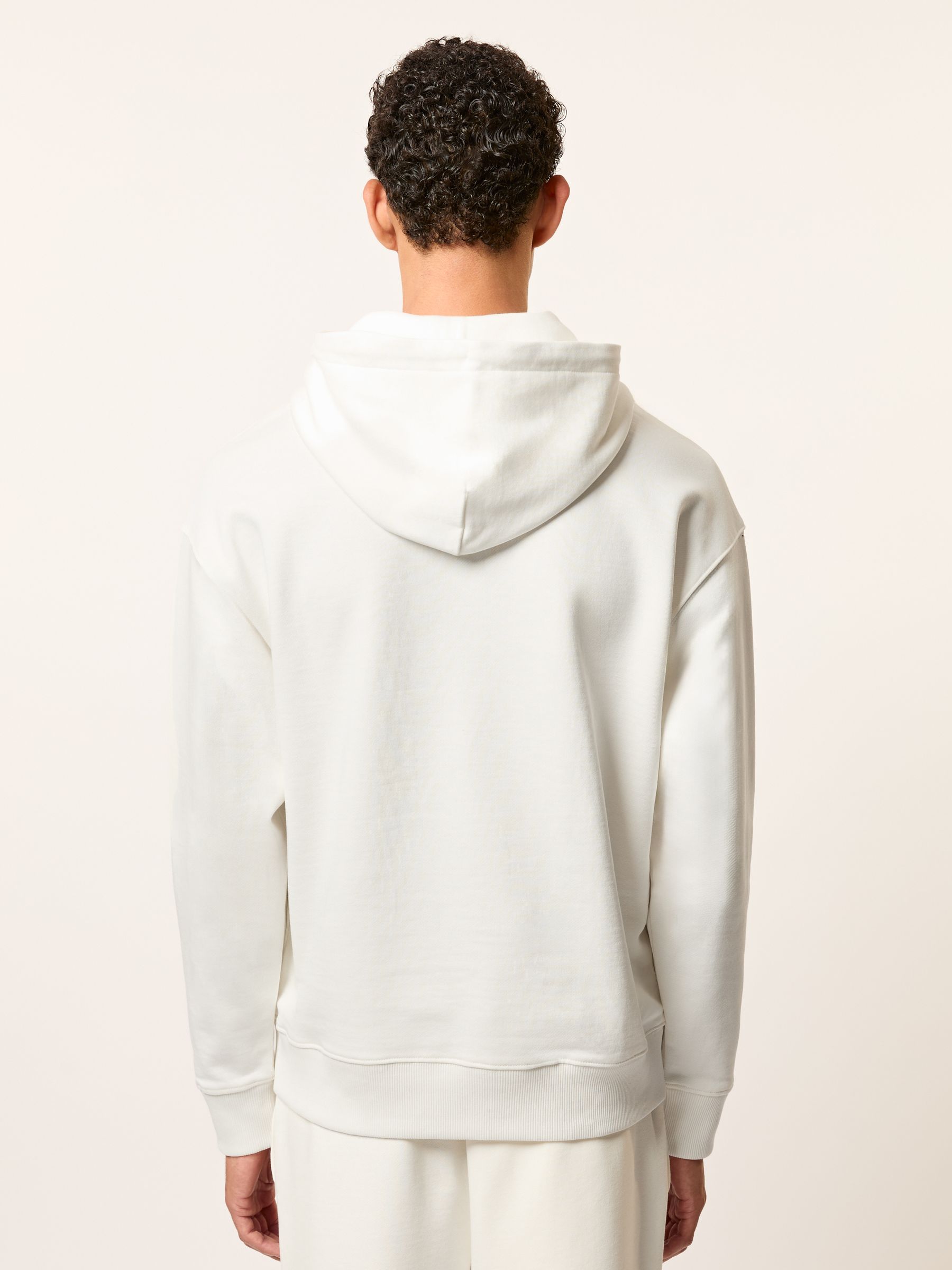 Monogram Cotton Oversized Hoodie in Off White - image 4