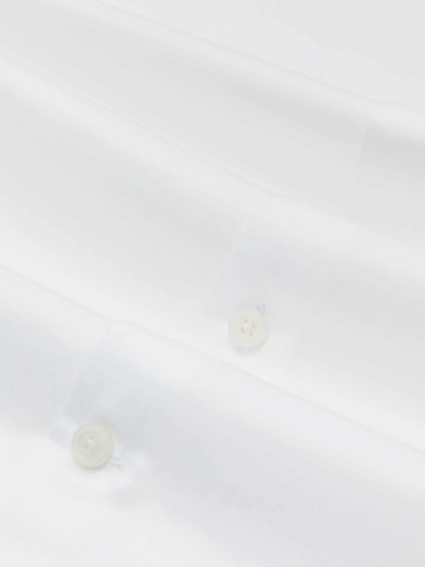Twill Piped Long-Sleeve Shirt in White - image 4