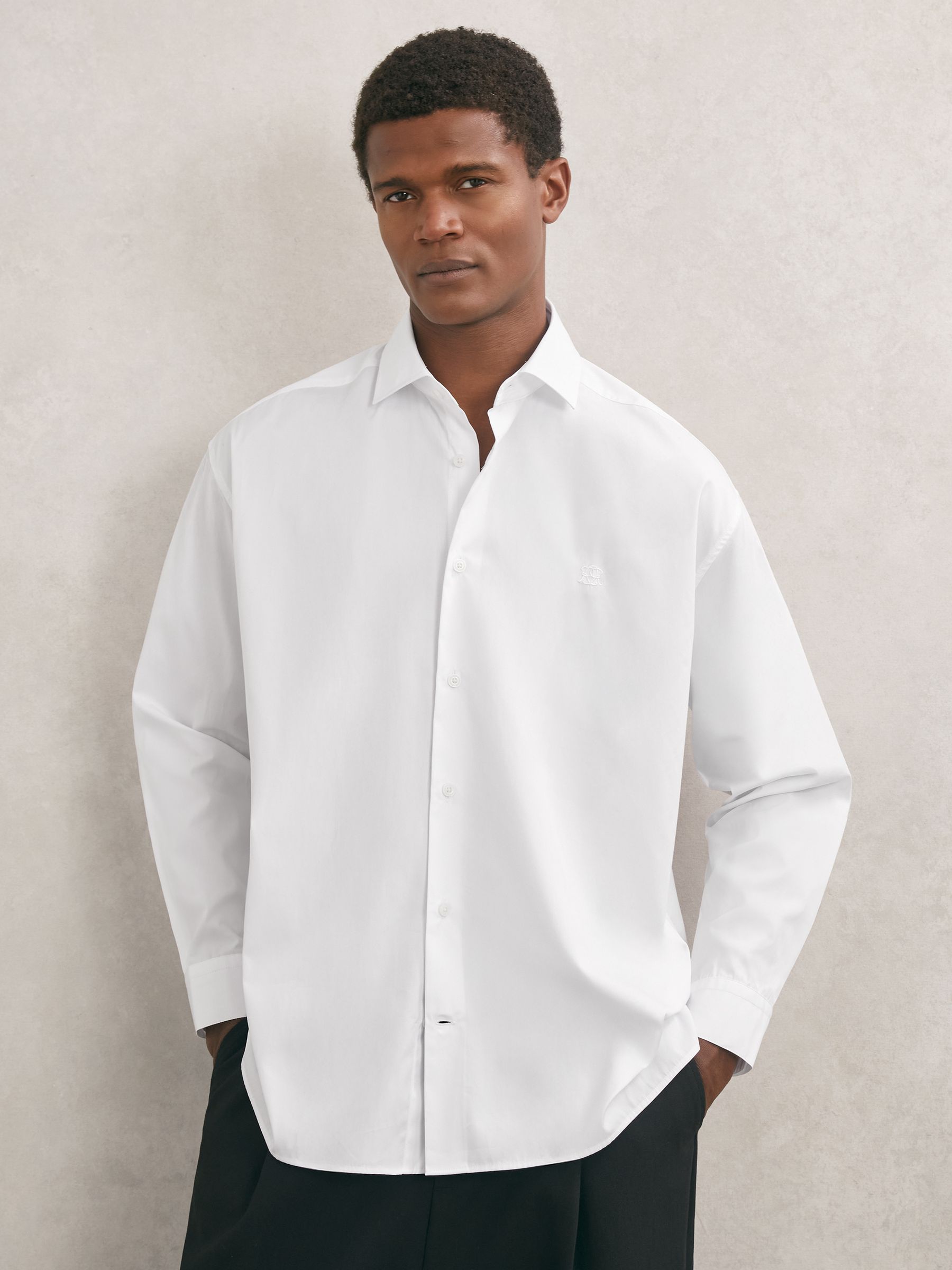 Monogram Cotton Oversized Shirt