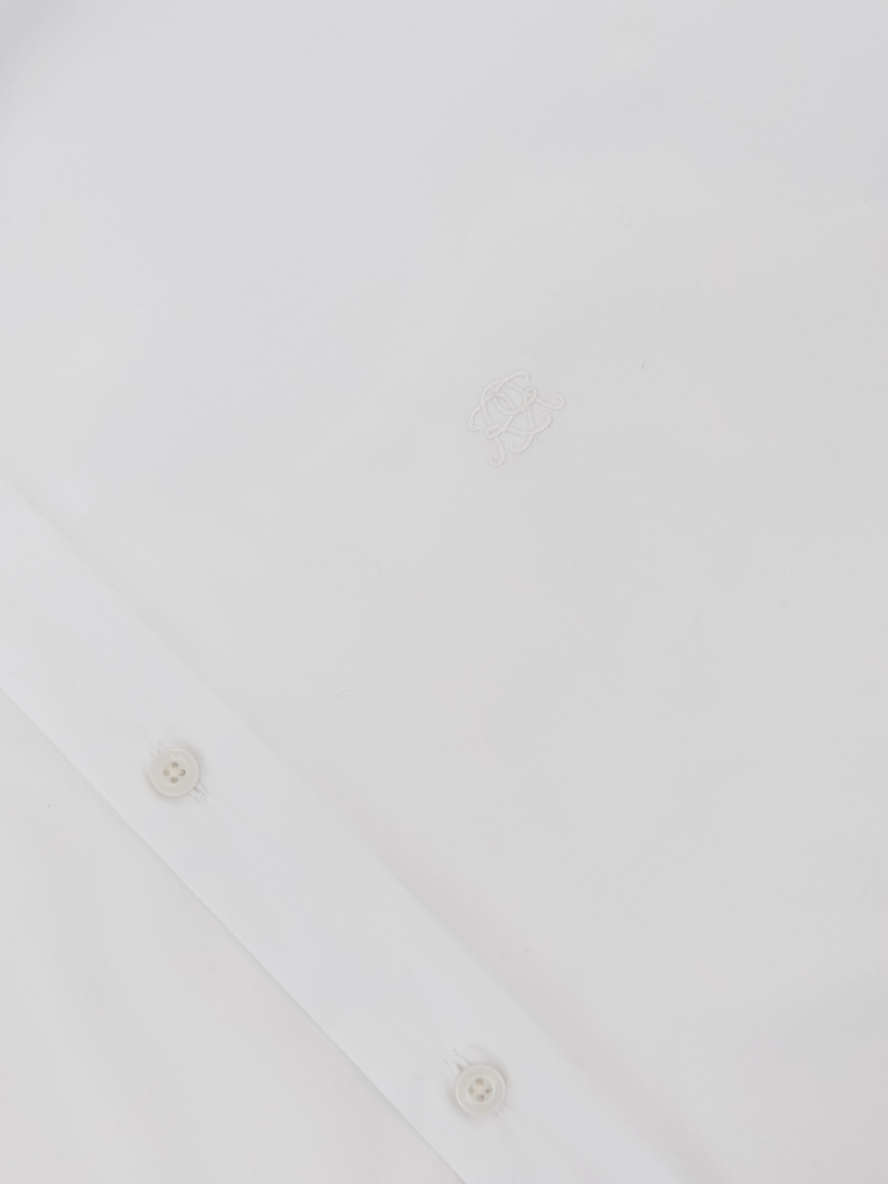 Monogram Cotton Oversized Shirt in White - image 4