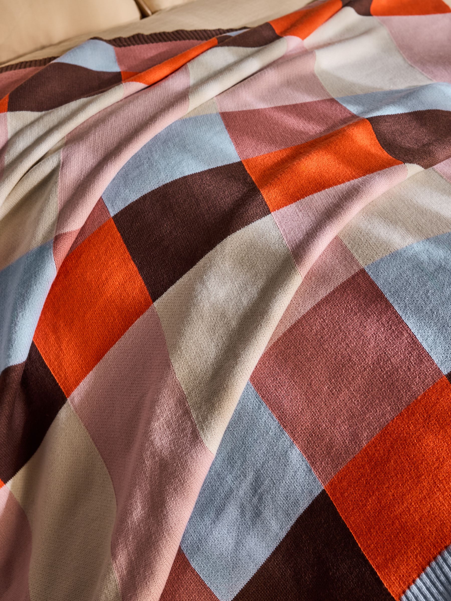 Keava Knitted Throw in Multi - Image 2 of 6