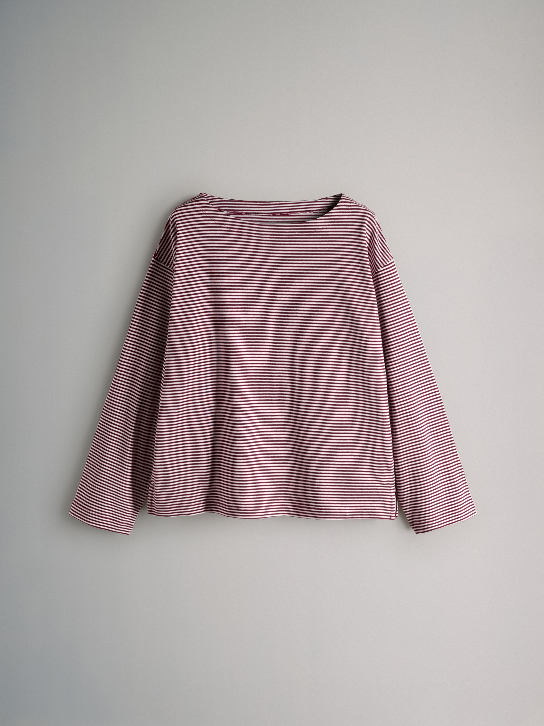 Navy/White/Stripe 3 Pack Boat Neck Heavyweight T-Shirts - Image 3 of 6