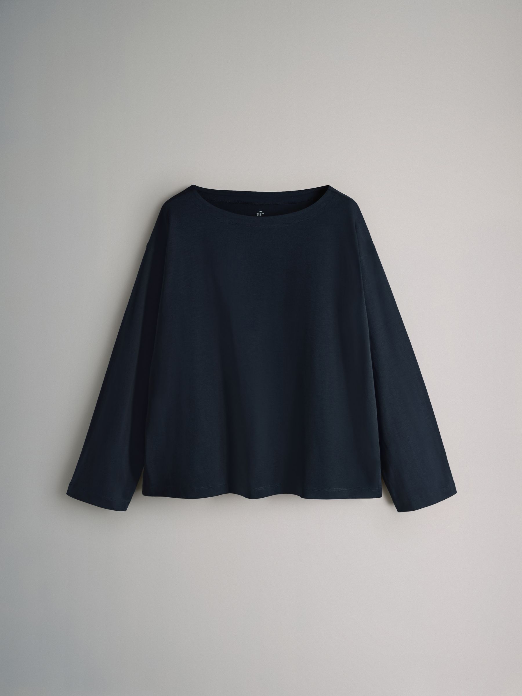 Navy/White/Stripe 3 Pack Boat Neck Heavyweight T-Shirts - Image 4 of 6