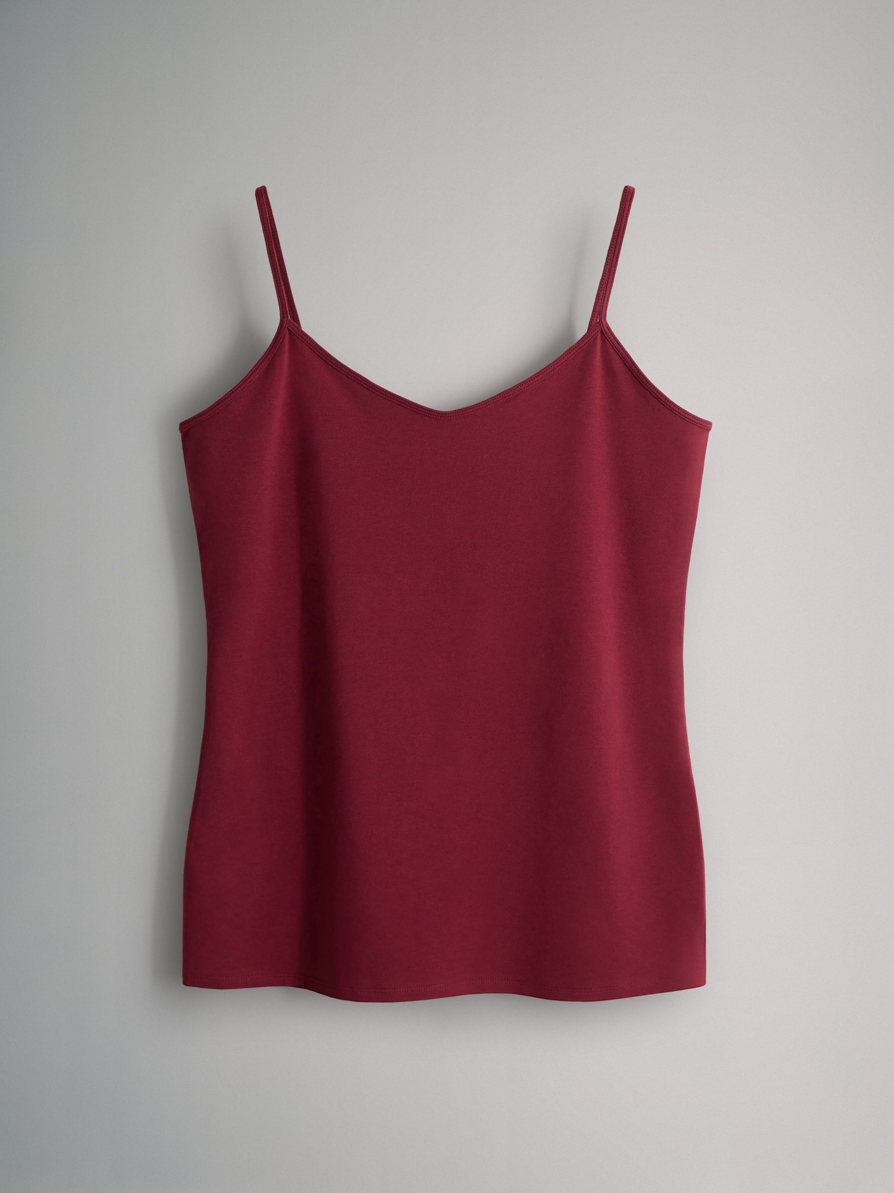 5 Pack Thin Strap Vest Tops Navy/Red/White/Blue/Stripe - Image 2 of 6