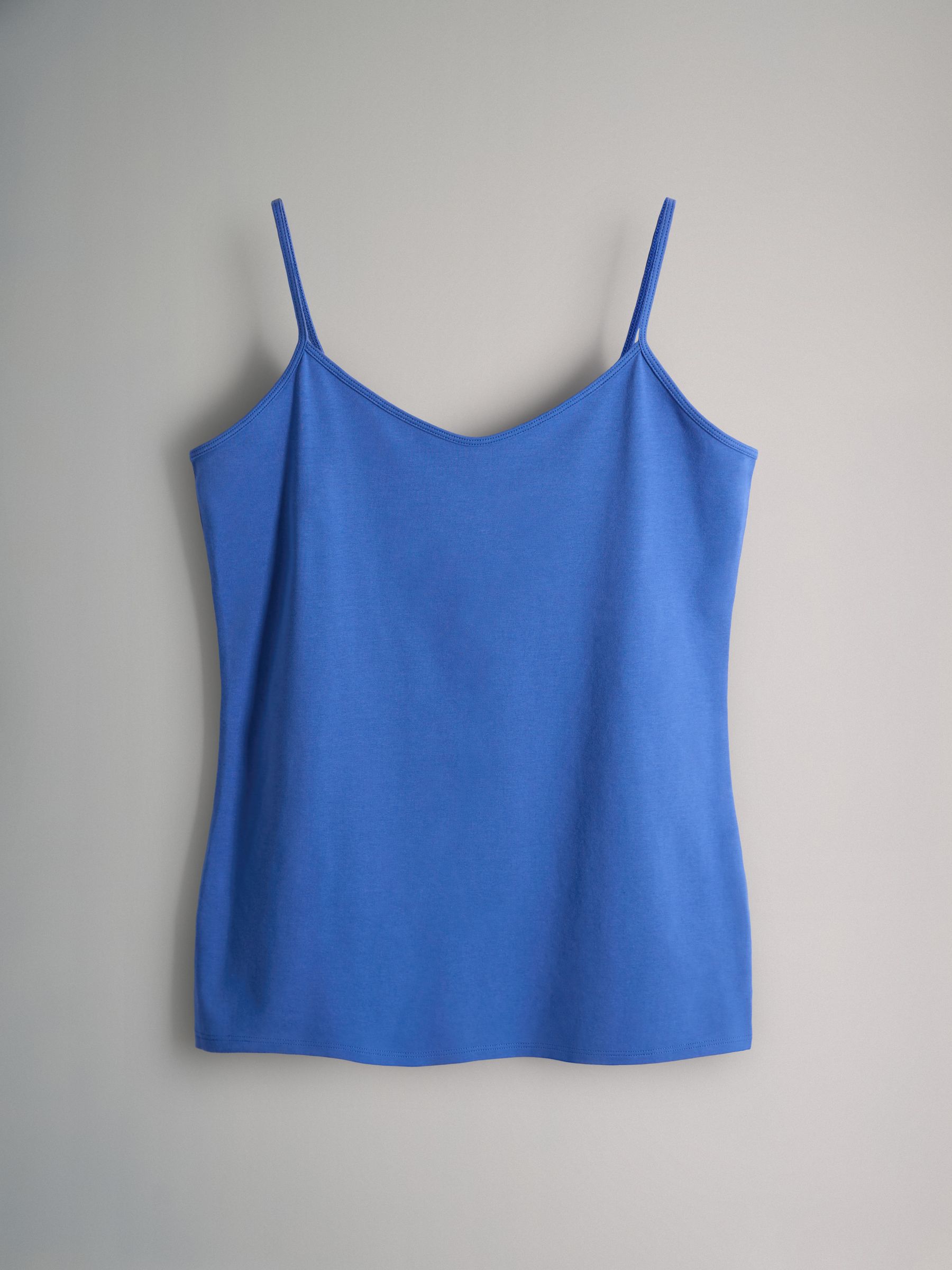 5 Pack Thin Strap Vest Tops Navy/Red/White/Blue/Stripe - Image 4 of 6