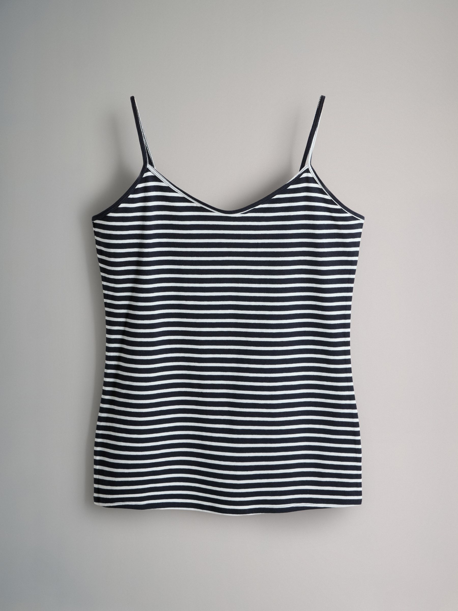 5 Pack Thin Strap Vest Tops Navy/Red/White/Blue/Stripe - Image 5 of 6