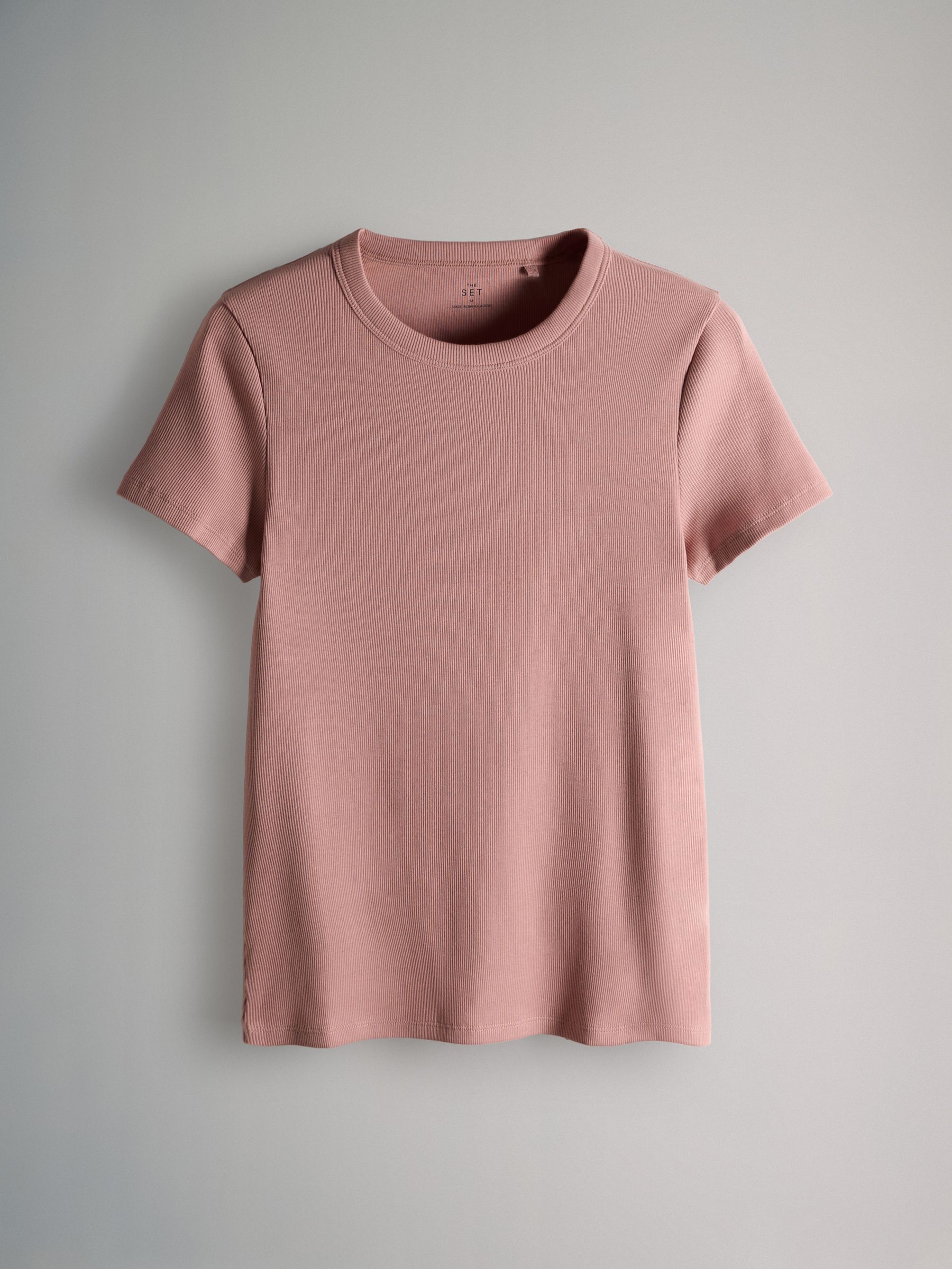 Multi 5 Pack Short Sleeve Ribbed T-Shirts - Image 5 of 6