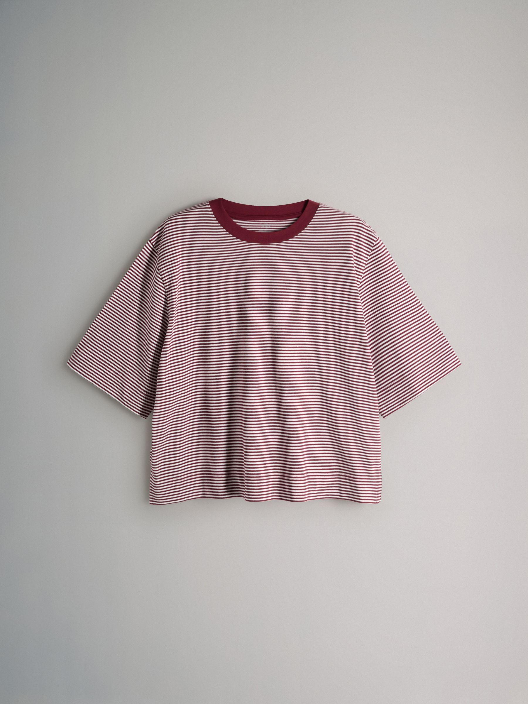 Navy/Light Green/White/Red Stripe 4 Pack Heavyweight Relaxed Short Sleeve T-Shirts - Image 4 of 6