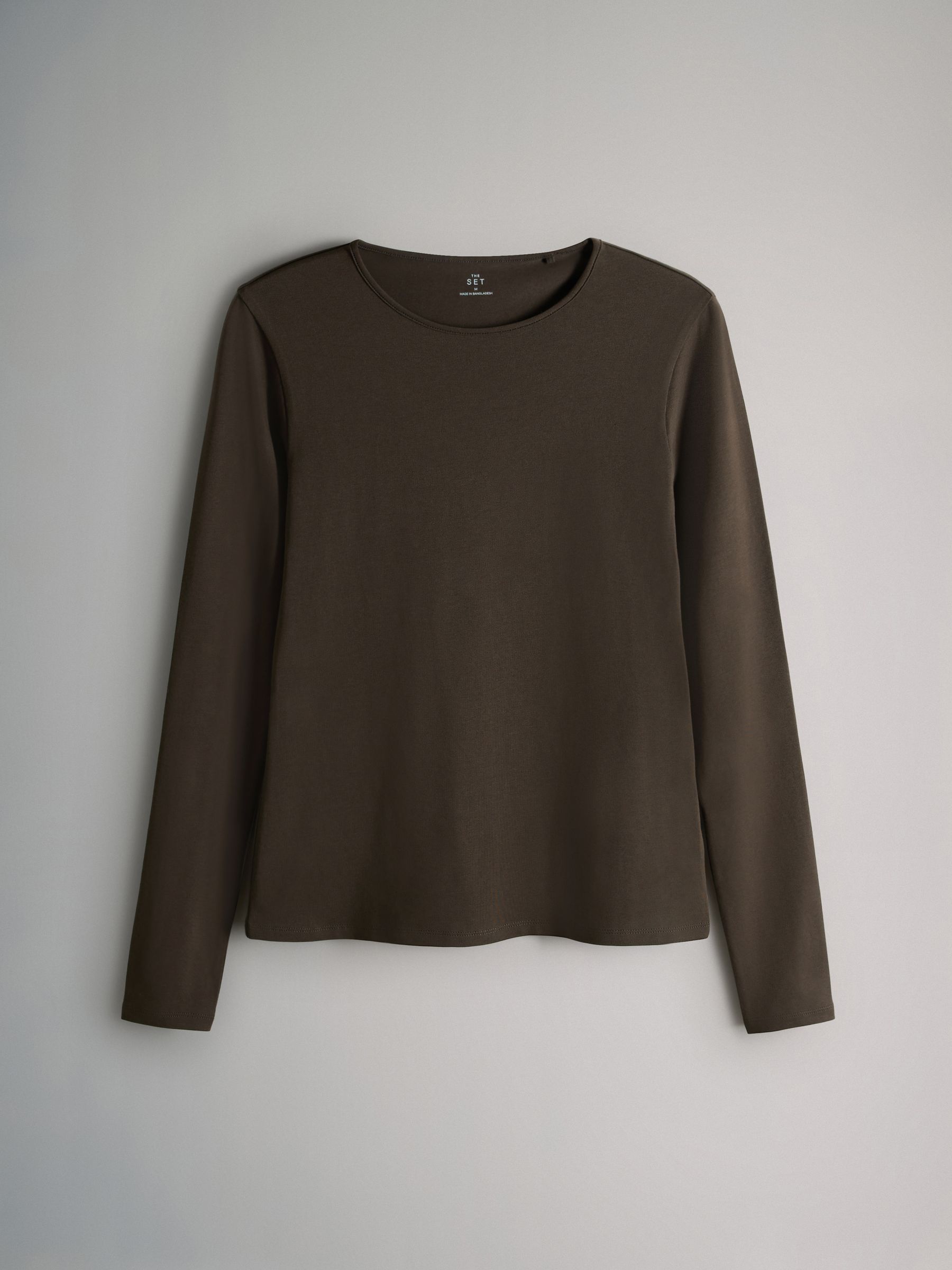 Chocolate Brown/ Taupe Brown/ Light Brown/ Neutral 7 Pack Long Sleeve Crew Neck T-Shirts - Image 6 of 6