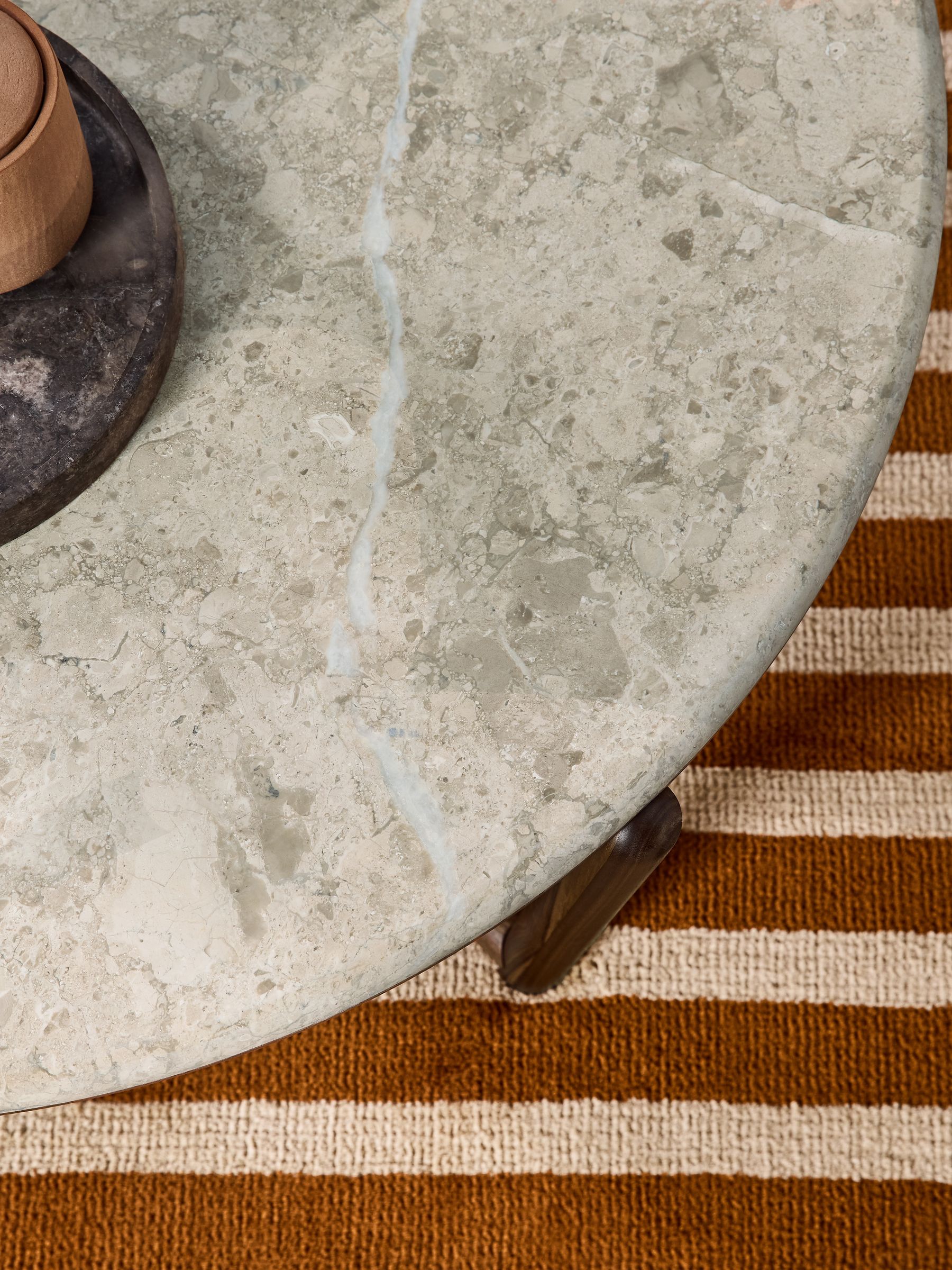 Everett Coffee Table in Walnut and Marble - Image 3 of 6