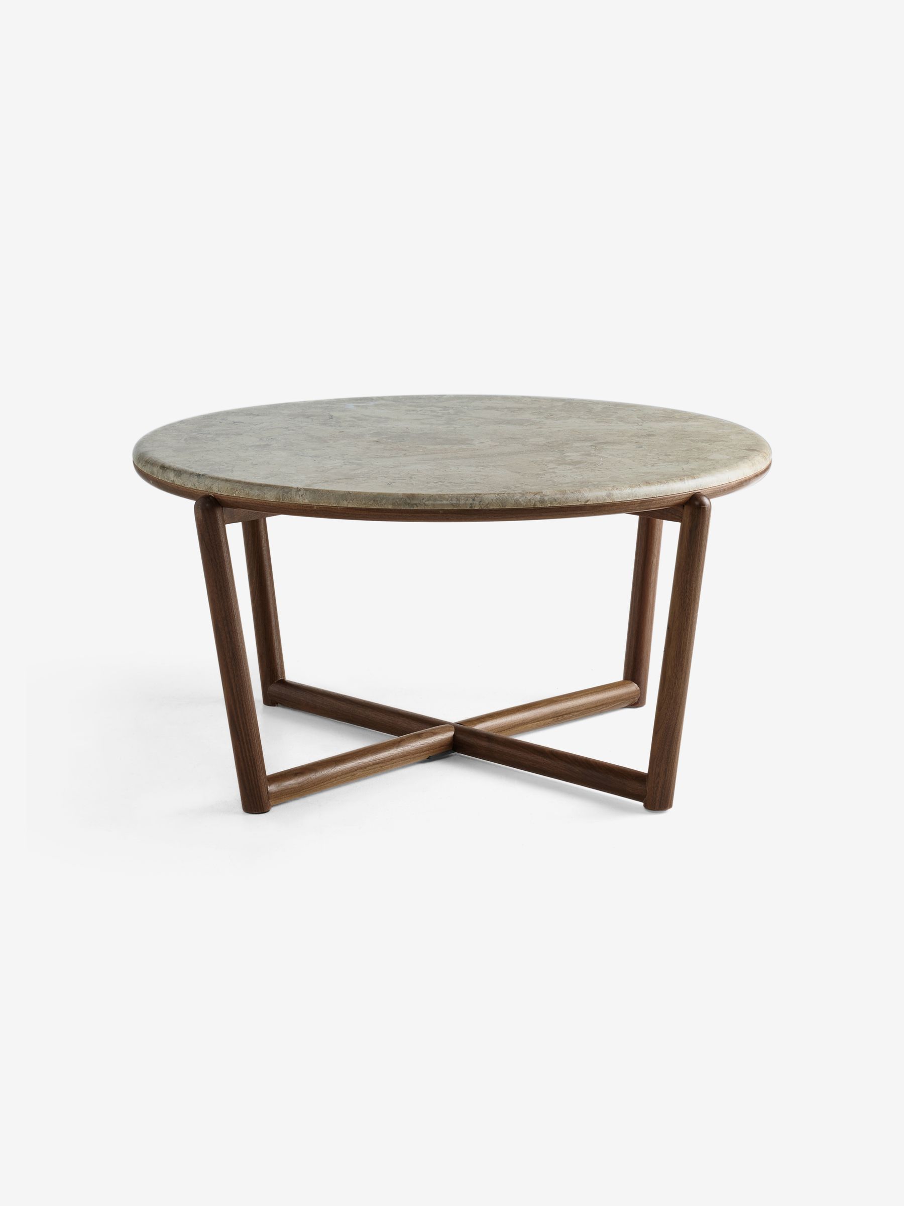 Everett Coffee Table in Walnut and Marble - Image 4 of 6