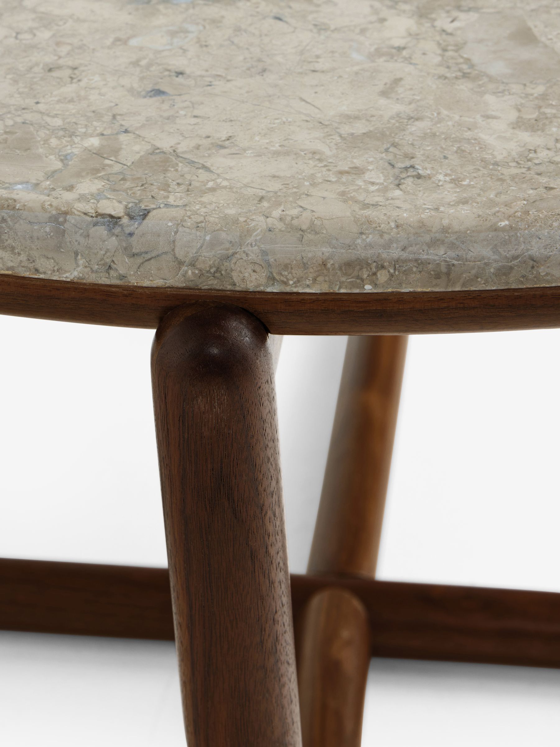 Everett Coffee Table in Walnut and Marble - Image 6 of 6