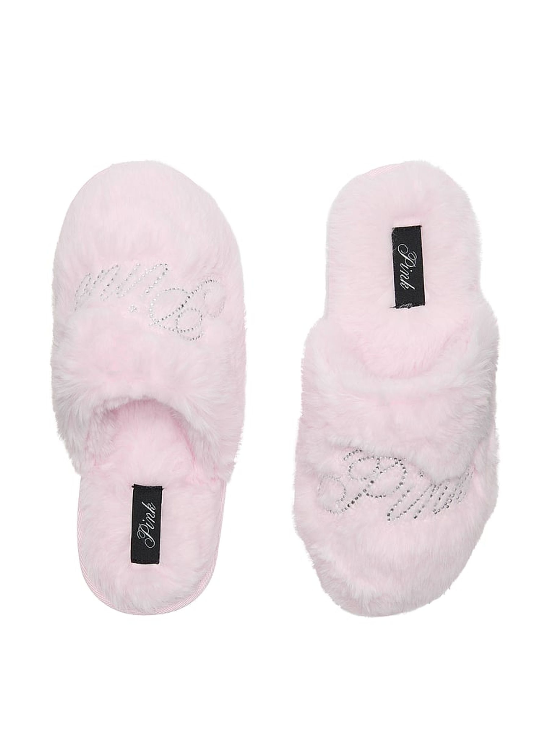Pink Tulip Faux Fur Slippers - Image 1 of 2