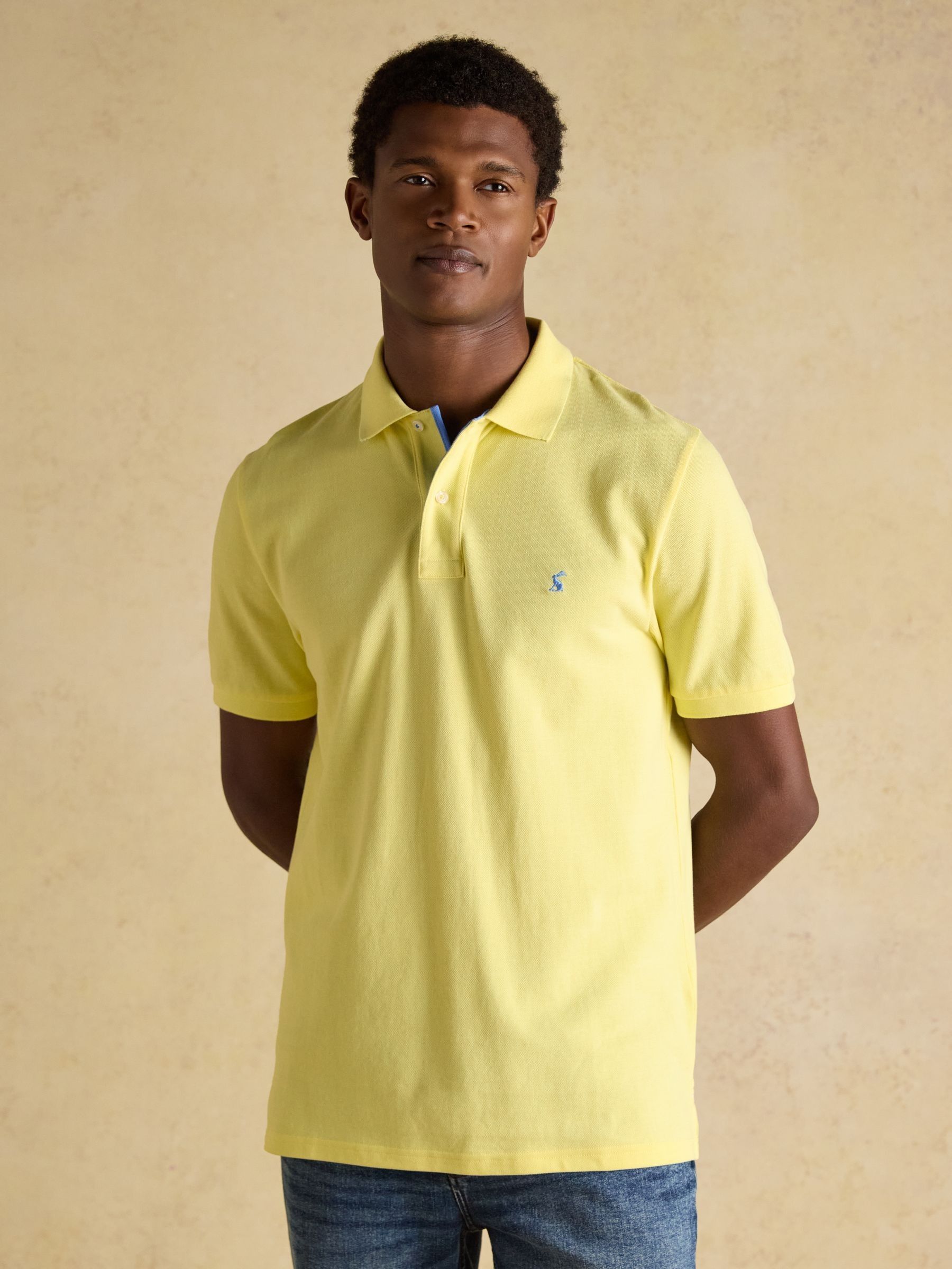 Woody Yellow Cotton Pique Polo Shirt - Image 1 of 9