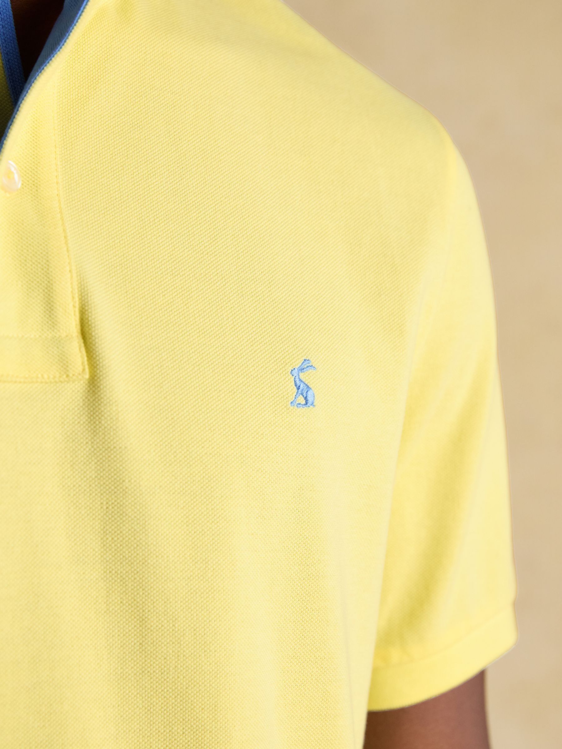Woody Yellow Cotton Pique Polo Shirt - Image 4 of 9