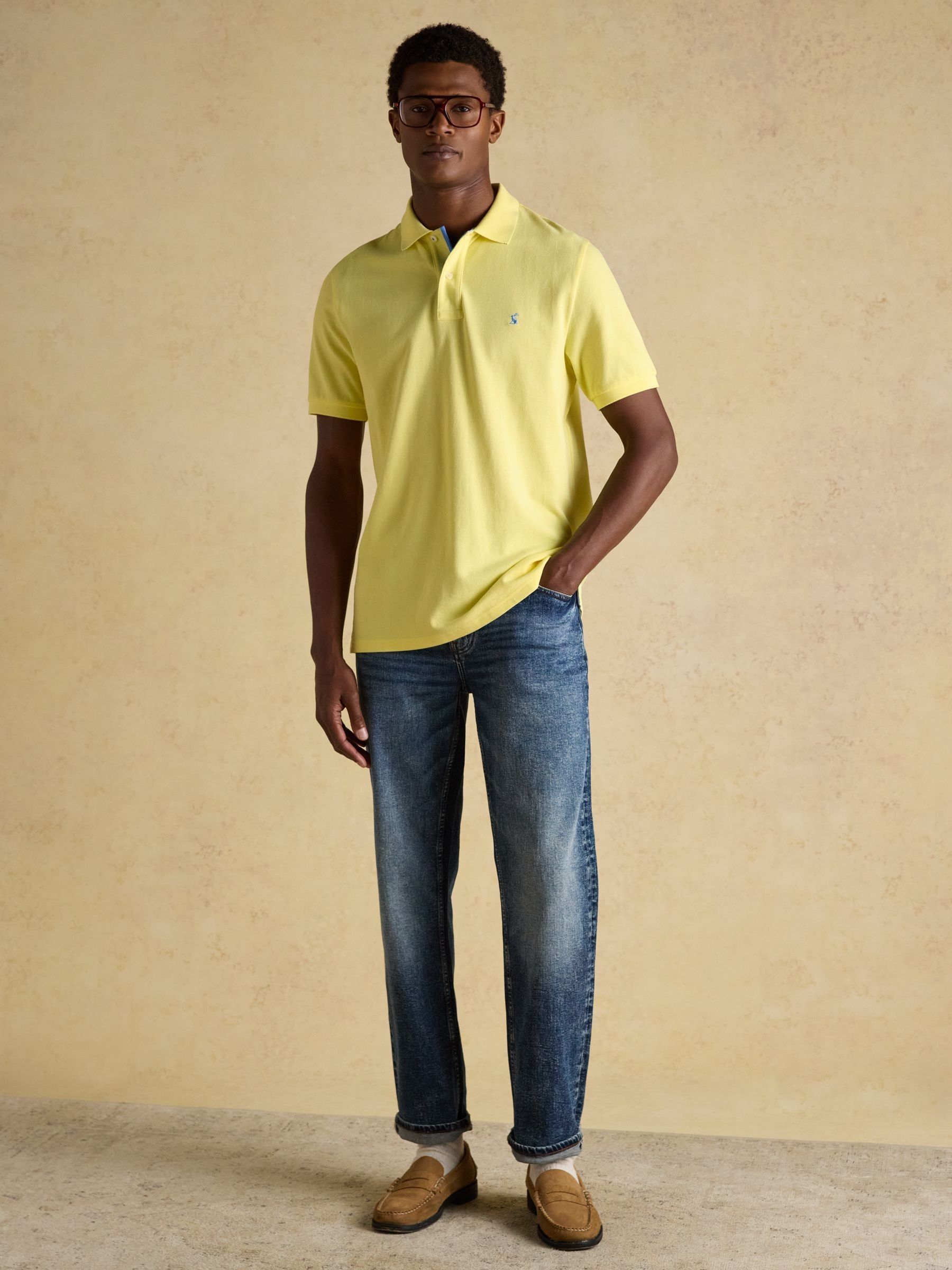 Woody Yellow Cotton Pique Polo Shirt - Image 5 of 9