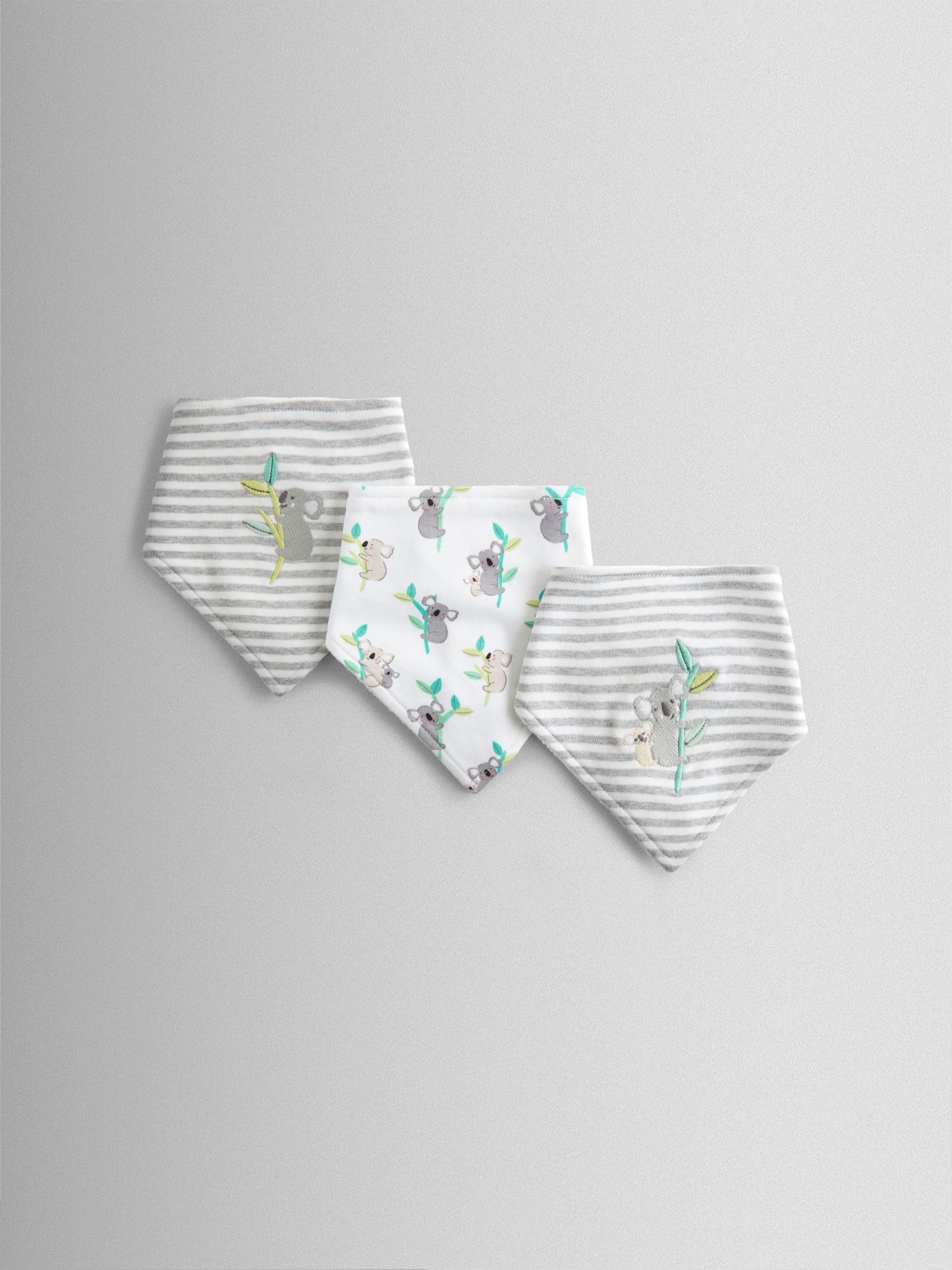 White Cotton 3-Pack Dribble Bib - Image 1 of 8