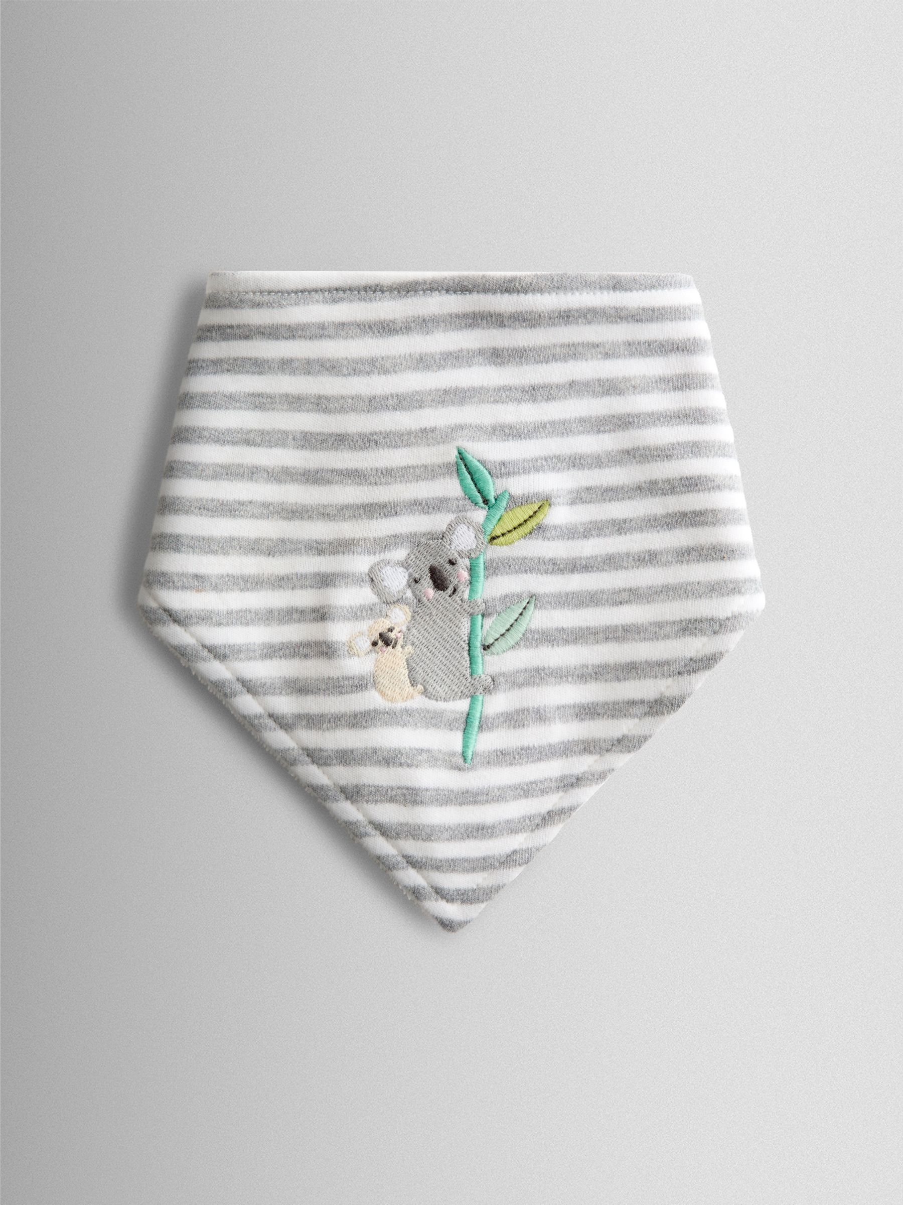 White Cotton 3-Pack Dribble Bib - Image 2 of 8