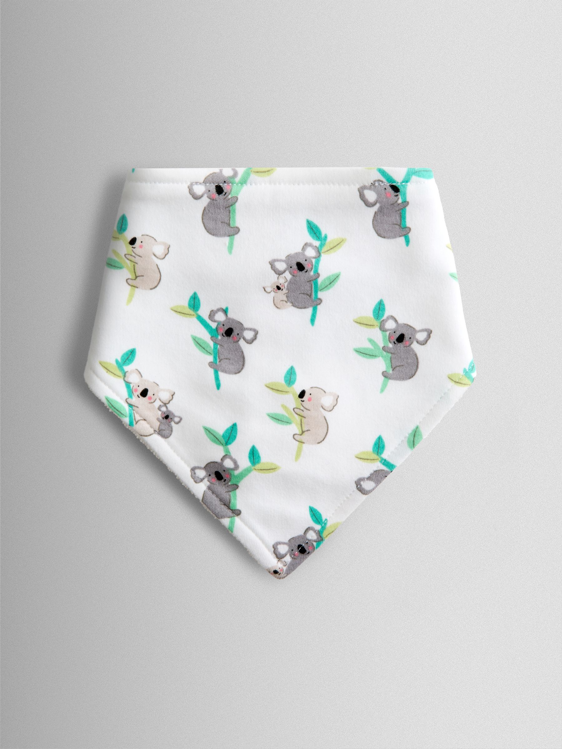 White Cotton 3-Pack Dribble Bib - Image 6 of 8