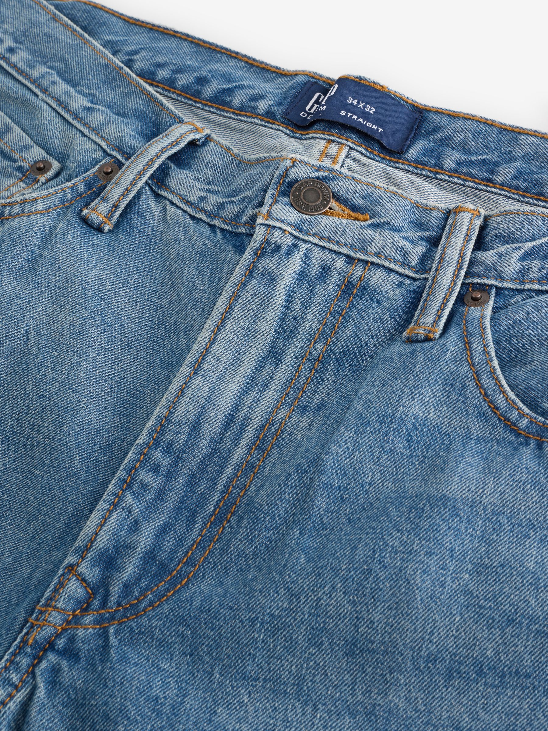 Blue Straight Fit Jeans - Image 8 of 8