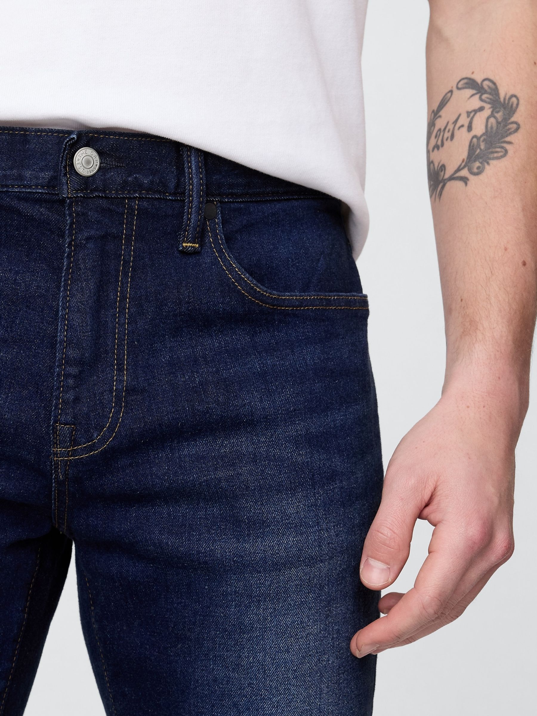 Dark Indigo Blue Slim Jeans - Image 4 of 6