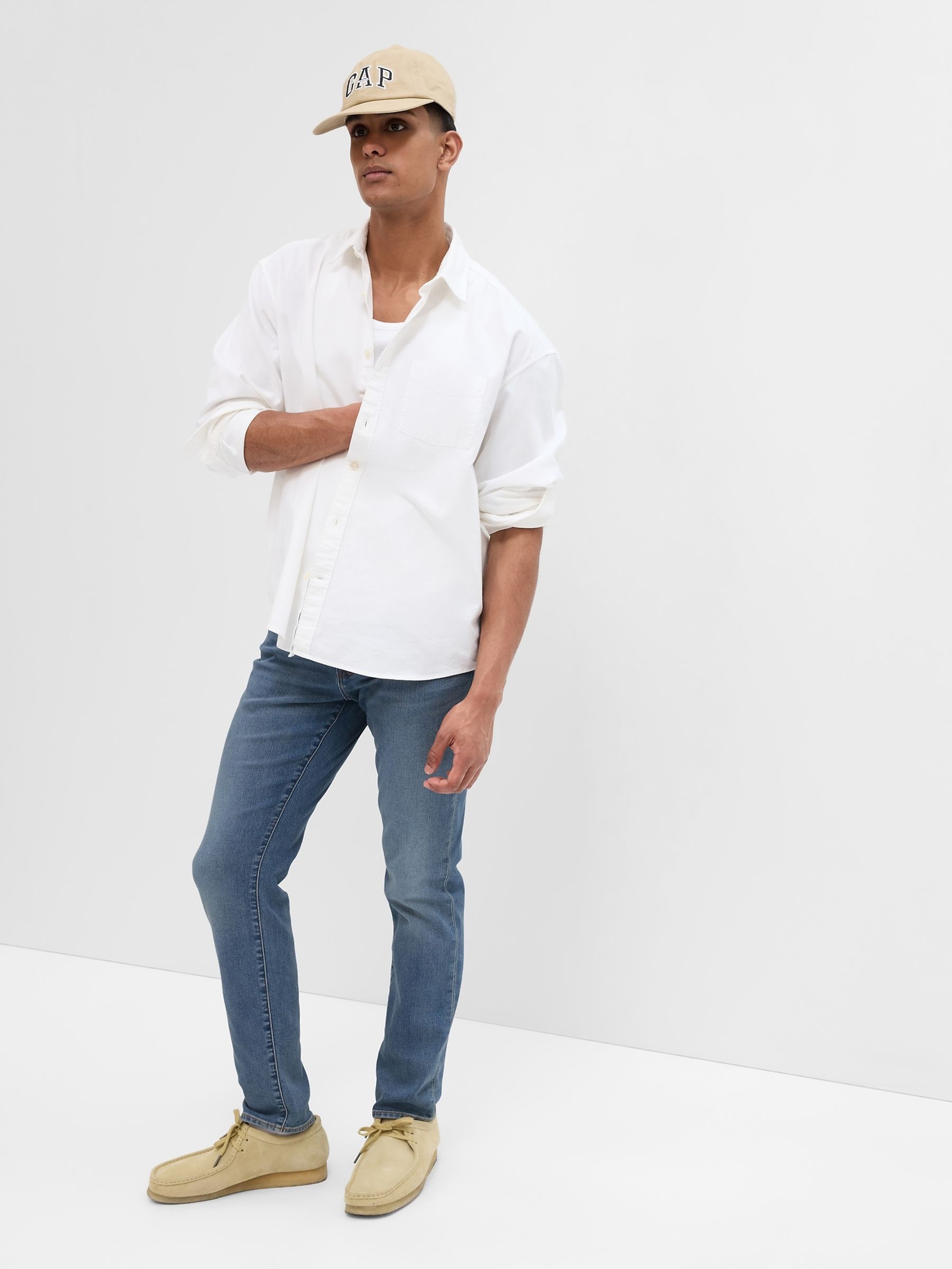 Mid Wash Blue Slim Soft Wear Jeans - Image 4 of 10