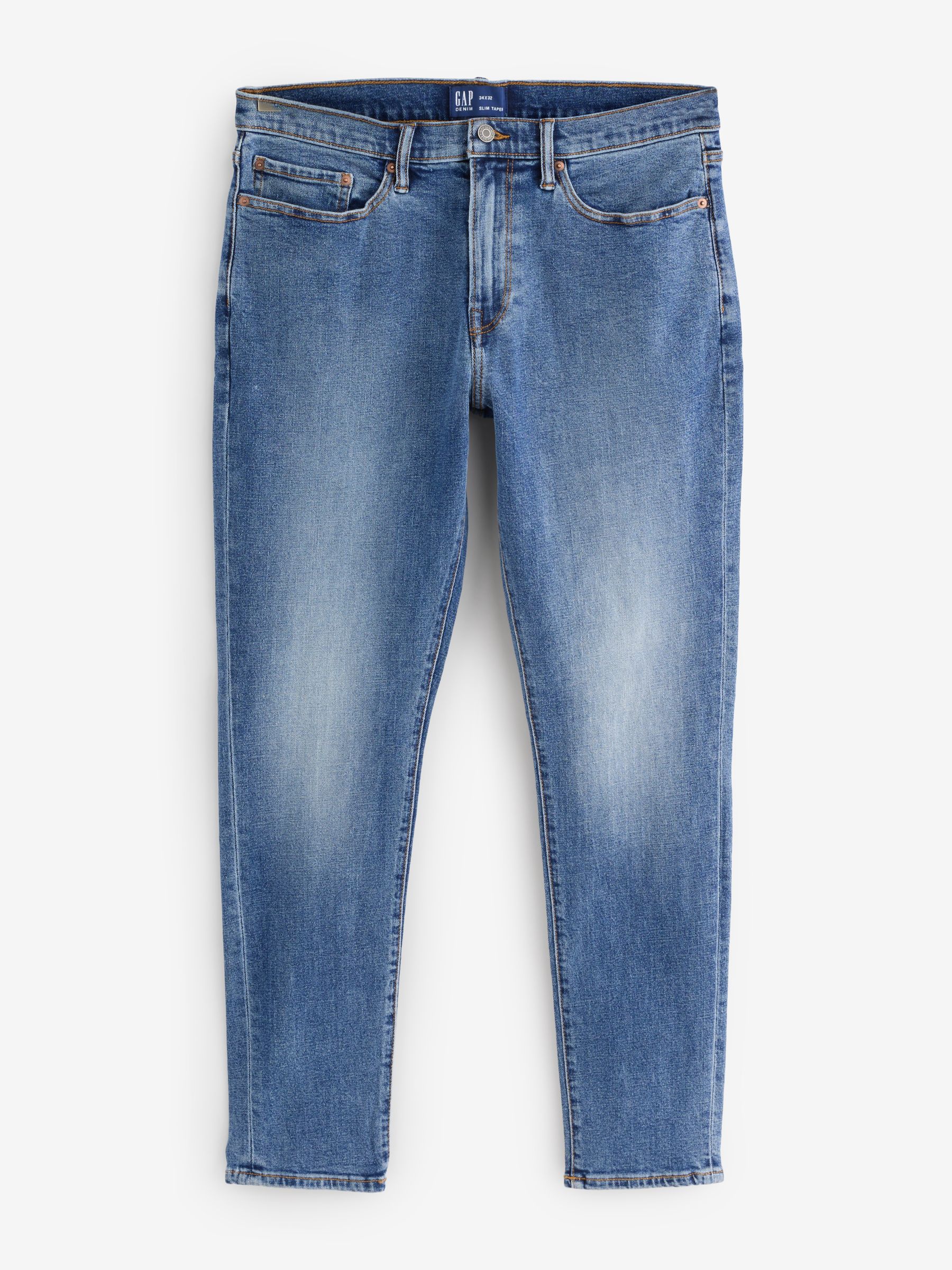 Blue Slim Fit Comfort Stretch Tapered Jeans - Image 5 of 7
