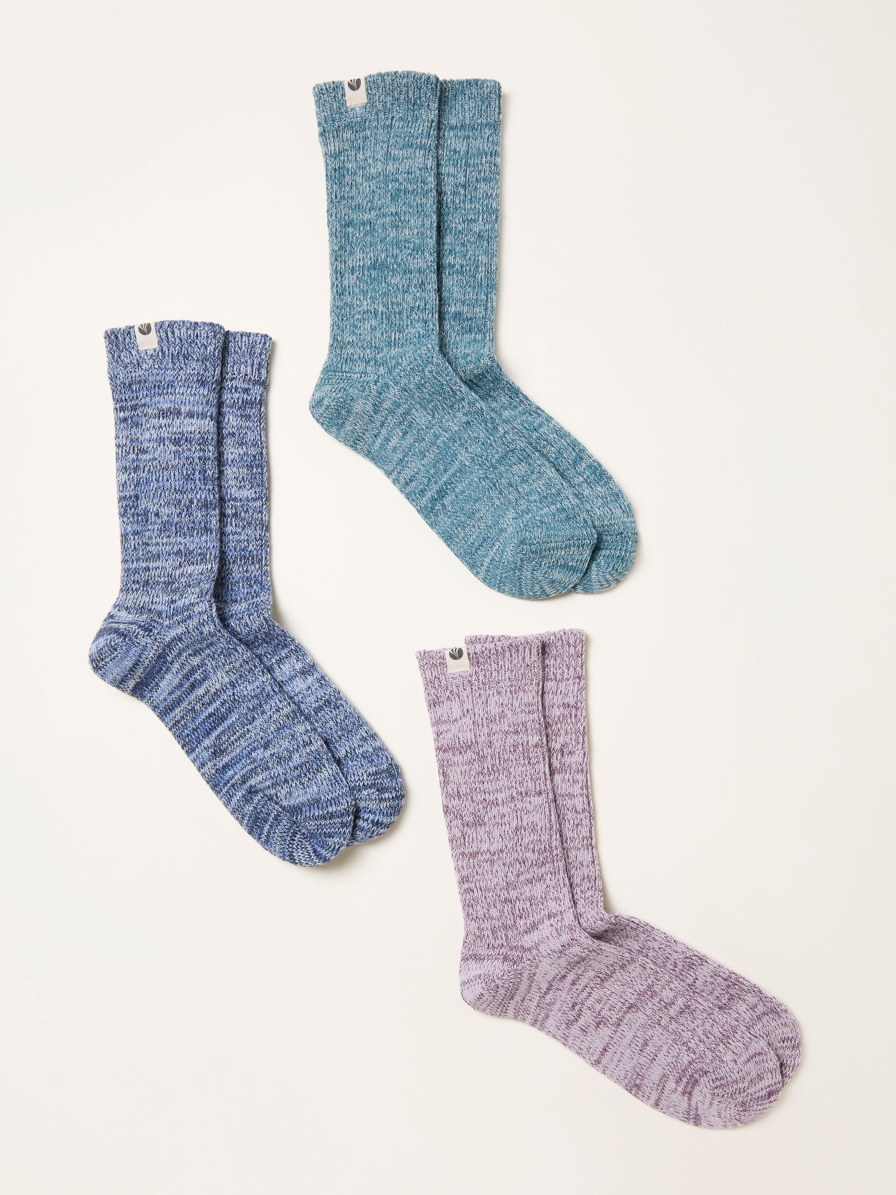 Blue 3 Pairs of Boot Socks - Image 2 of 2 Blue 3 Pairs of Boot Socks - Image 2 of 2