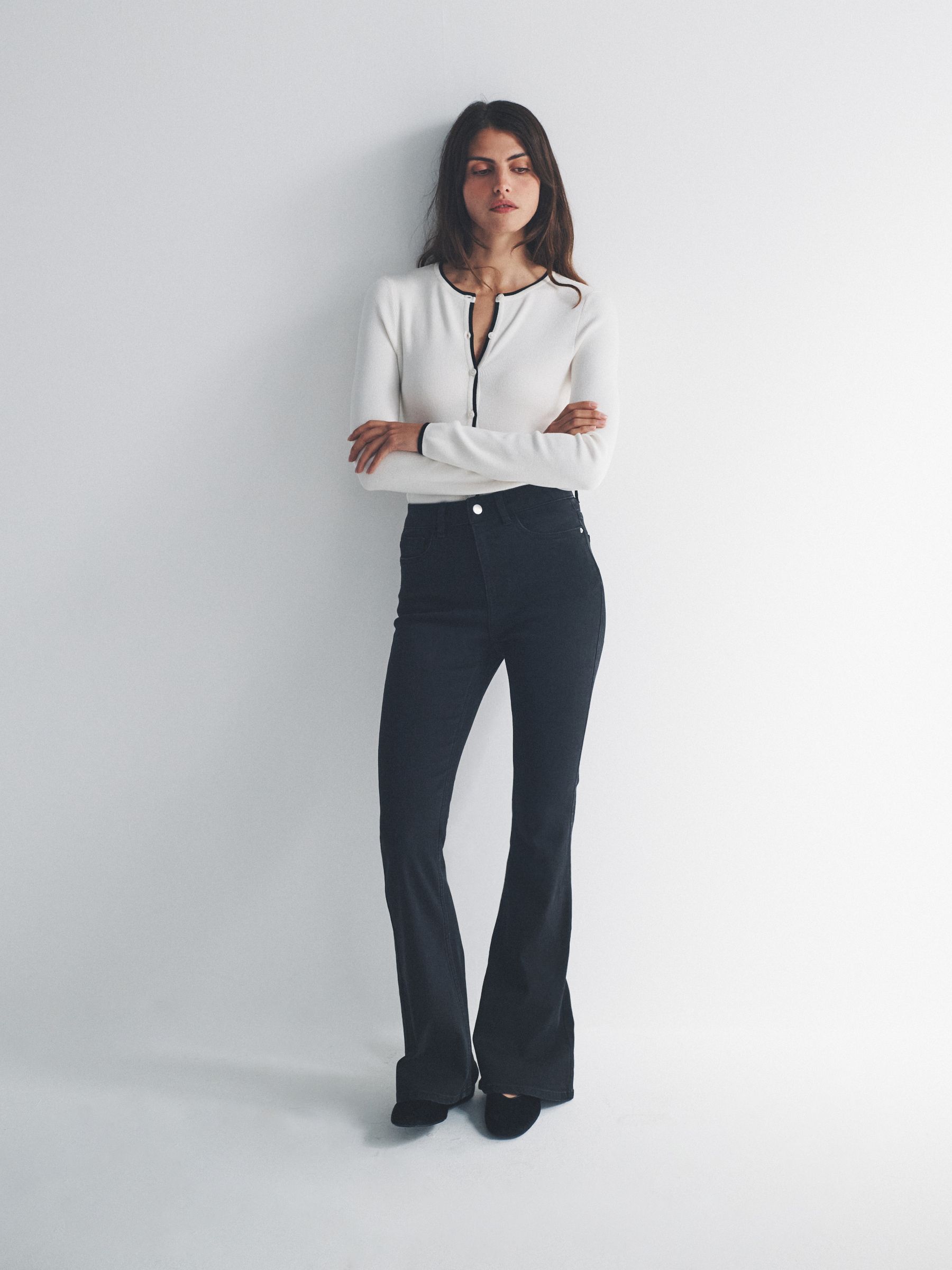 Navy Blue/Ecru 2 Pack Knitted Tipped Cardigans - Image 4 of 6