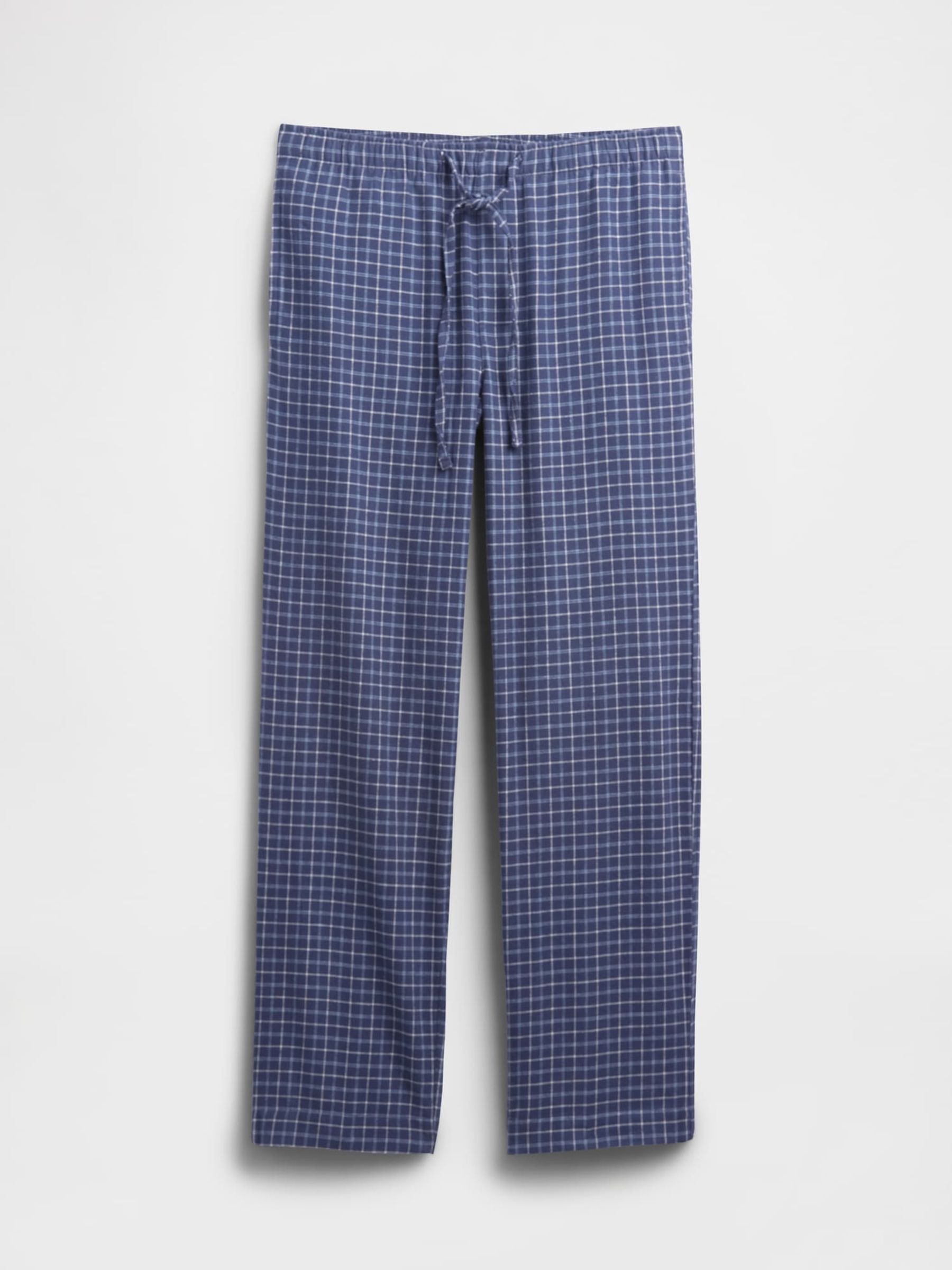 Blue Check Relaxed Flannel Pyjama Trousers - Image 4 of 4