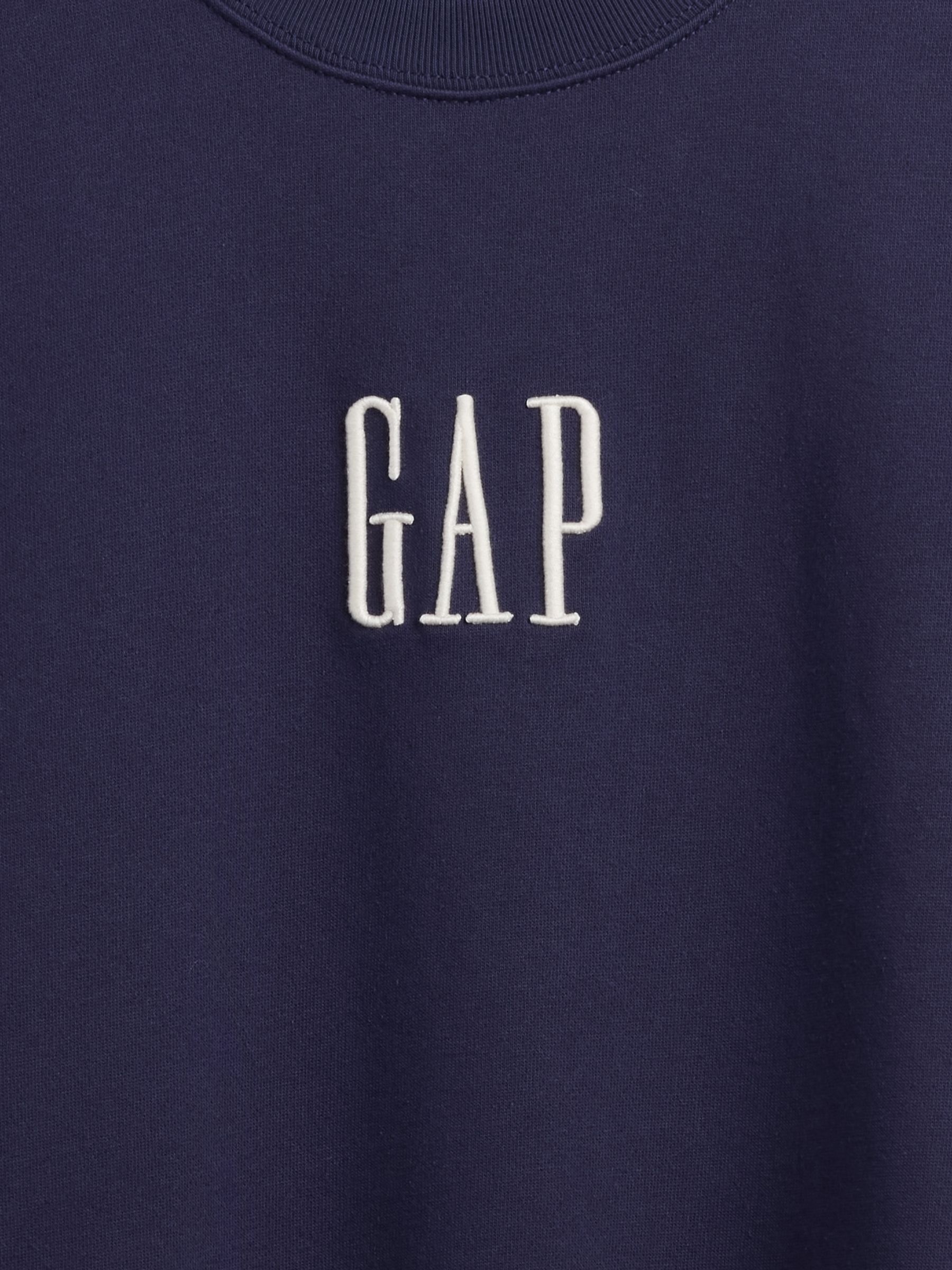Navy Blue Oversized Heavyweight Logo Sweatshirt | Gap