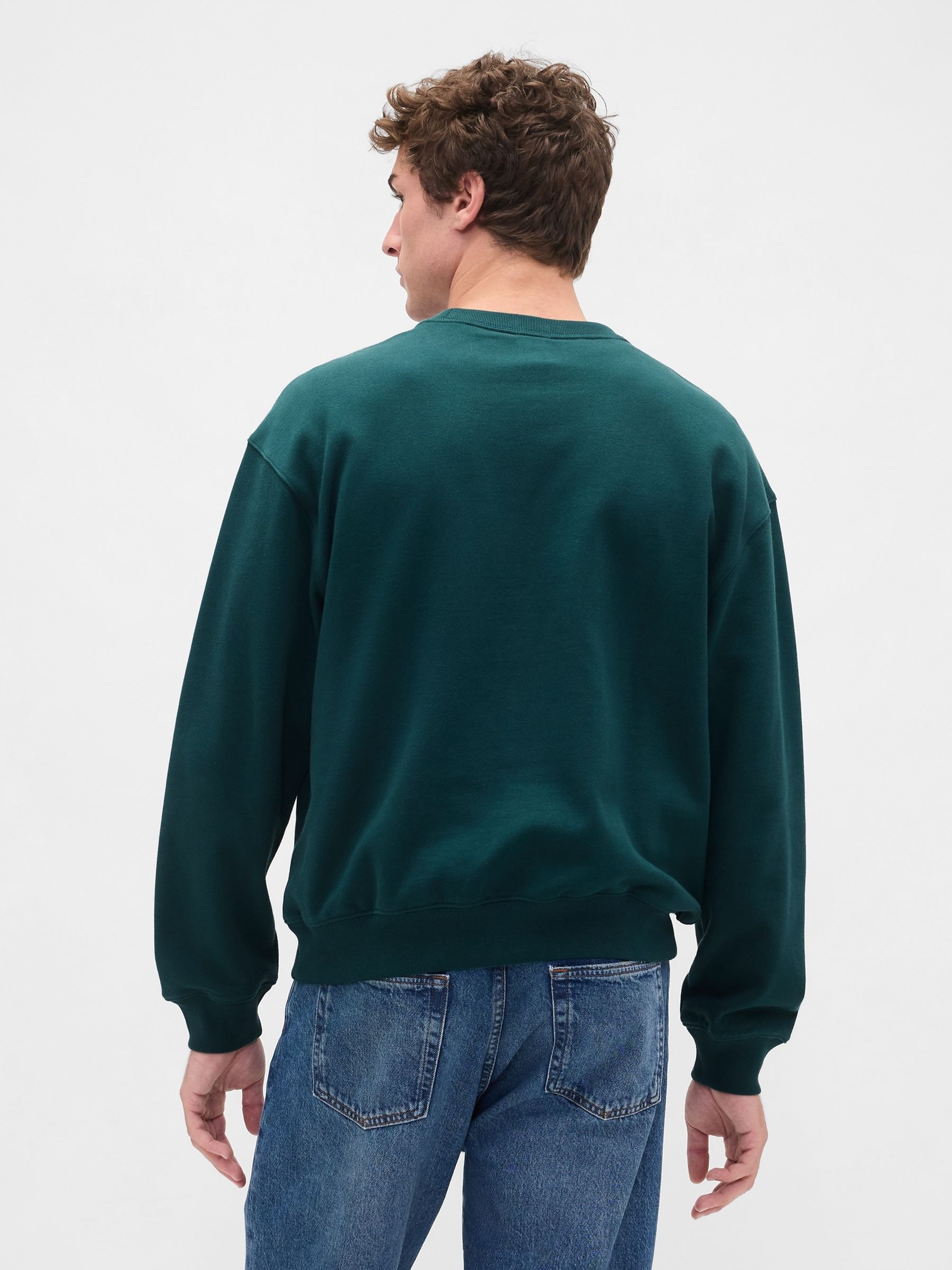 Green Oversized Heavyweight Logo Sweatshirt - Image 2 of 4